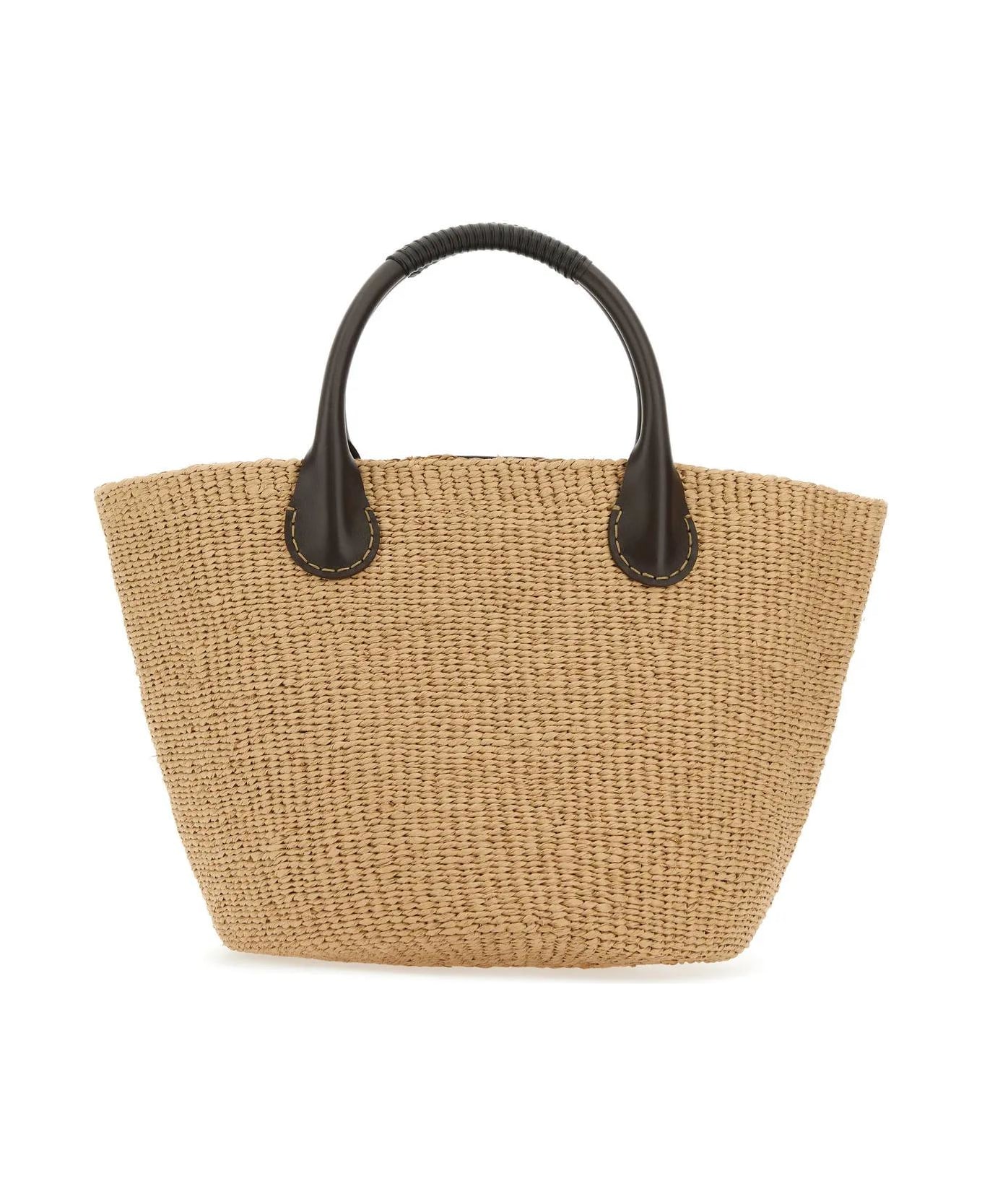 Chloé Raffia Large Palma Chloé X Eres Shopping Bag - Beige