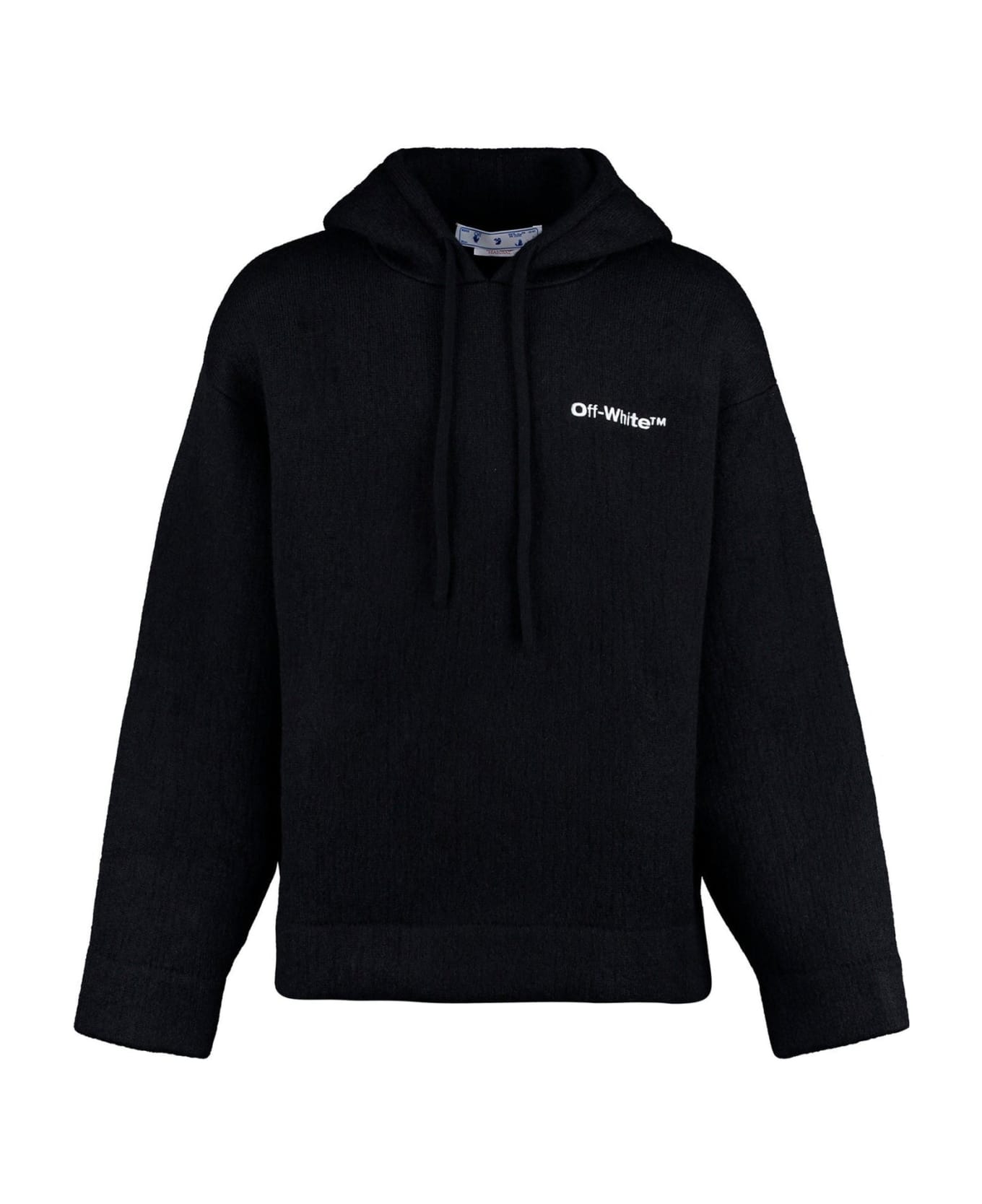 Off-White Knitted Hoodie - Black フリース