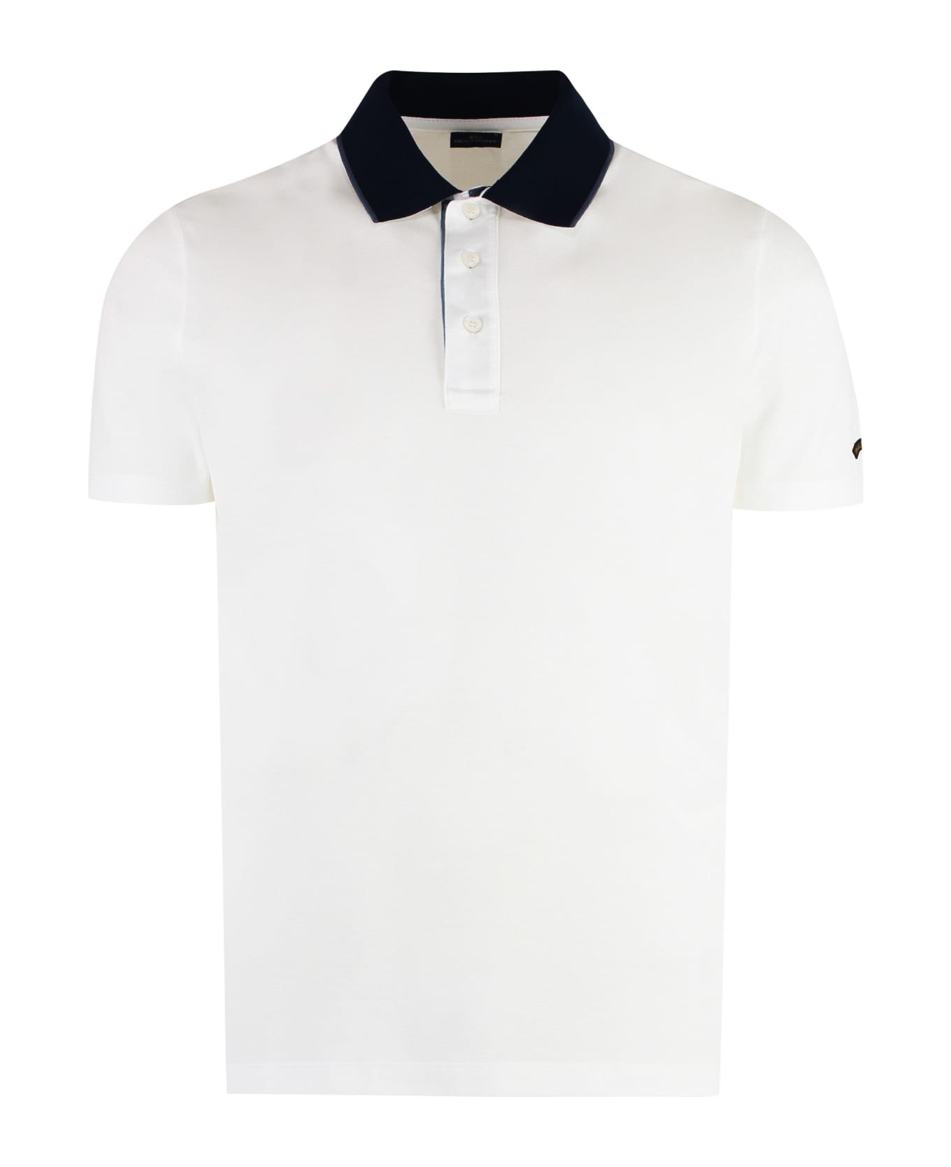 Paul&Shark Short Sleeve Cotton Polo Shirt - White