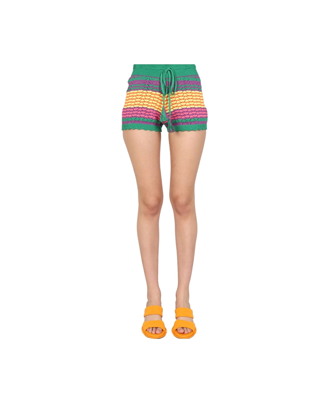 Gallo Stripe Pattern Shorts - MULTICOLOUR