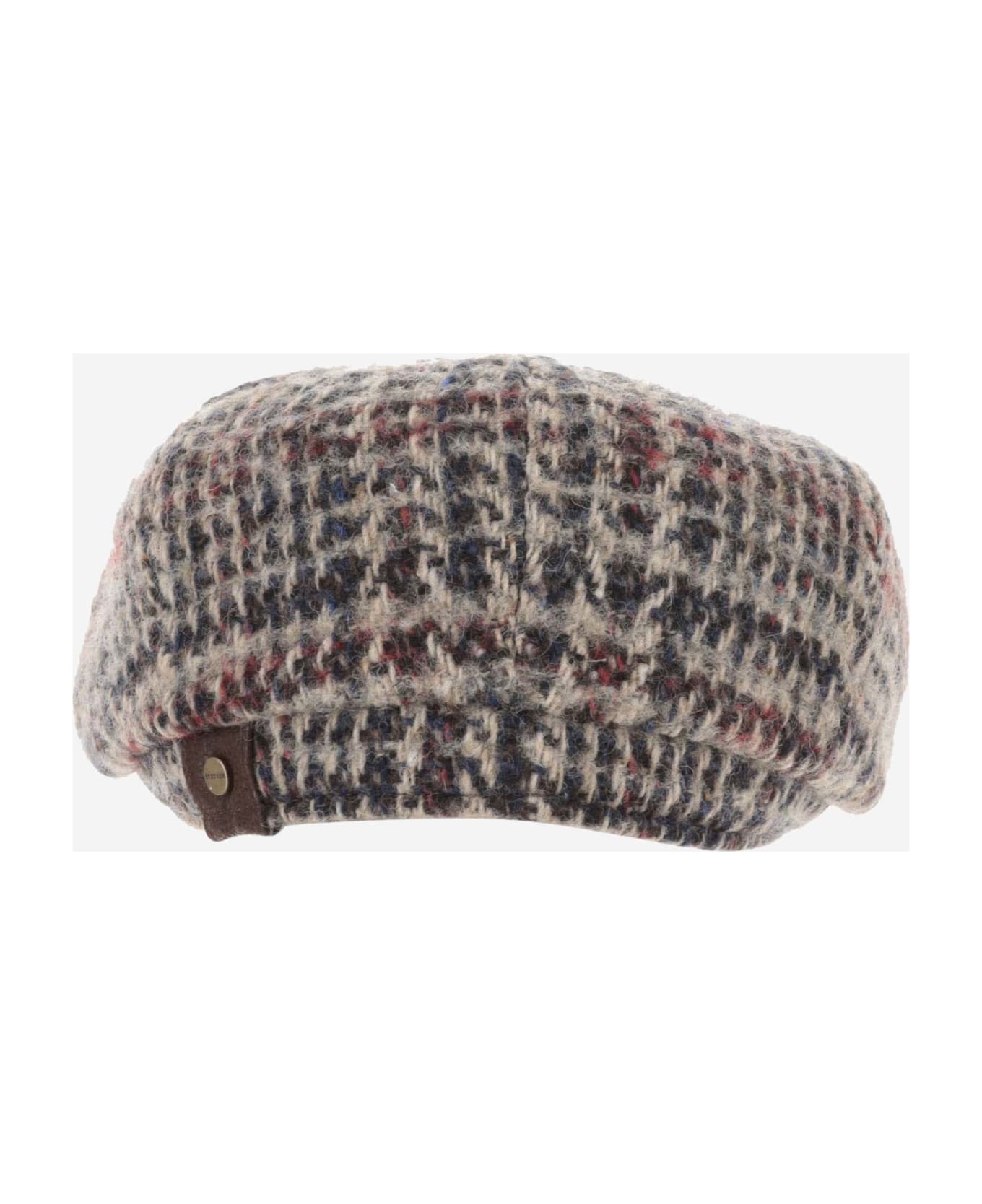 Stetson Wool Cap With Check Pattern - Red