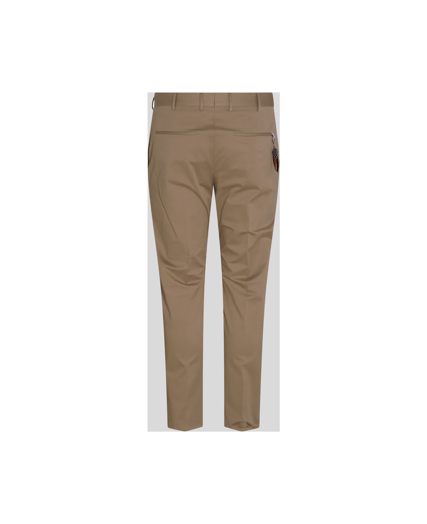 PT01 Beige Cotton Pants - Brown