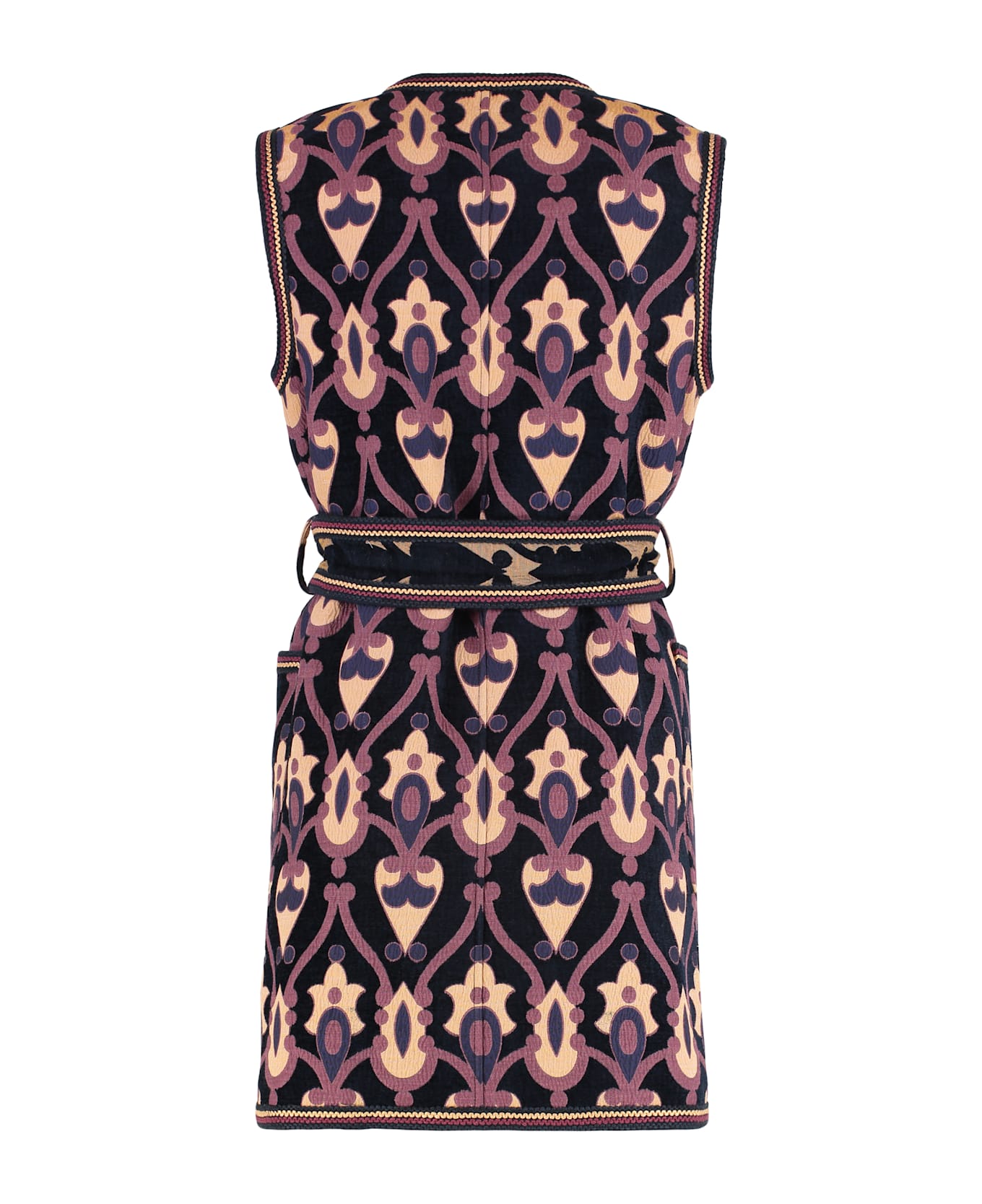 Etro Reversible Gilet In Chenille Jacquard - Multicolor