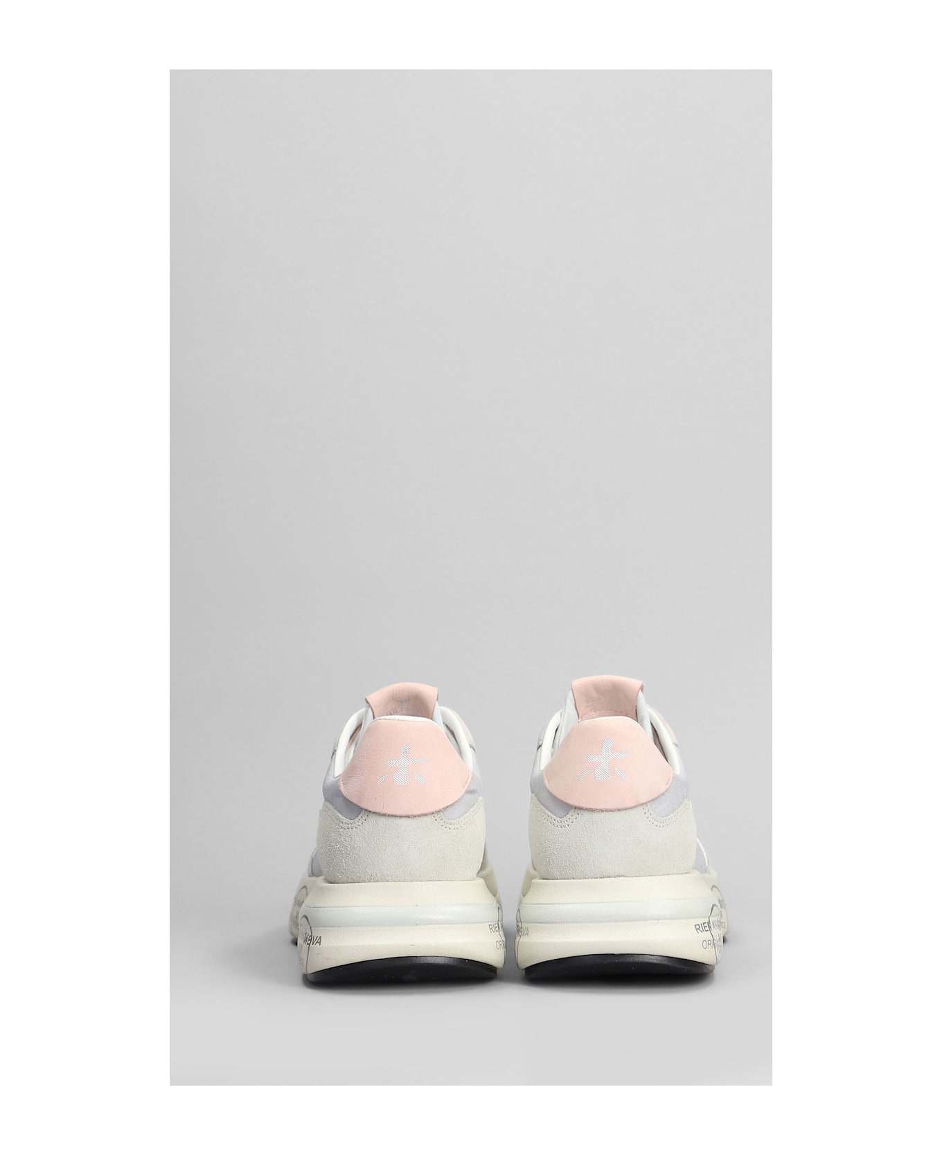 Premiata Cassie Sneakers In Grey Suede And Fabric - grey