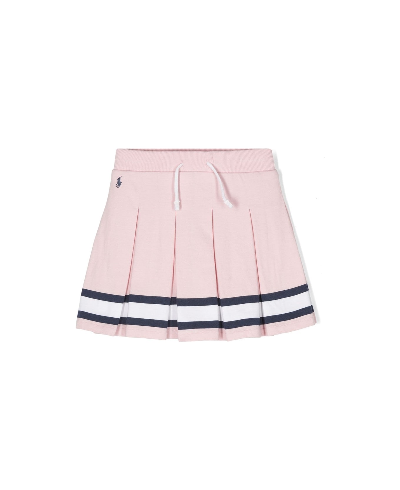 Ralph Lauren Pink Pleated Mini Skirt With Striped Pattern - Pink