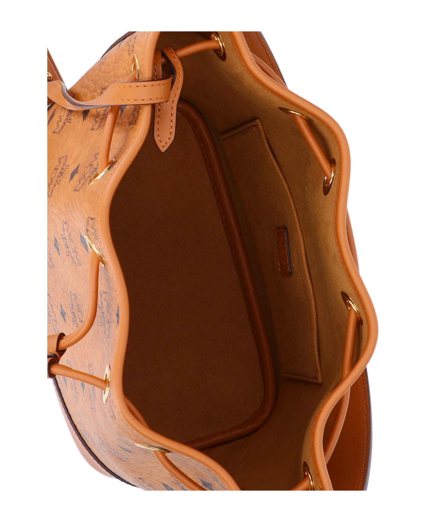 MCM Medium Bucket Bag "dessau" - Brown