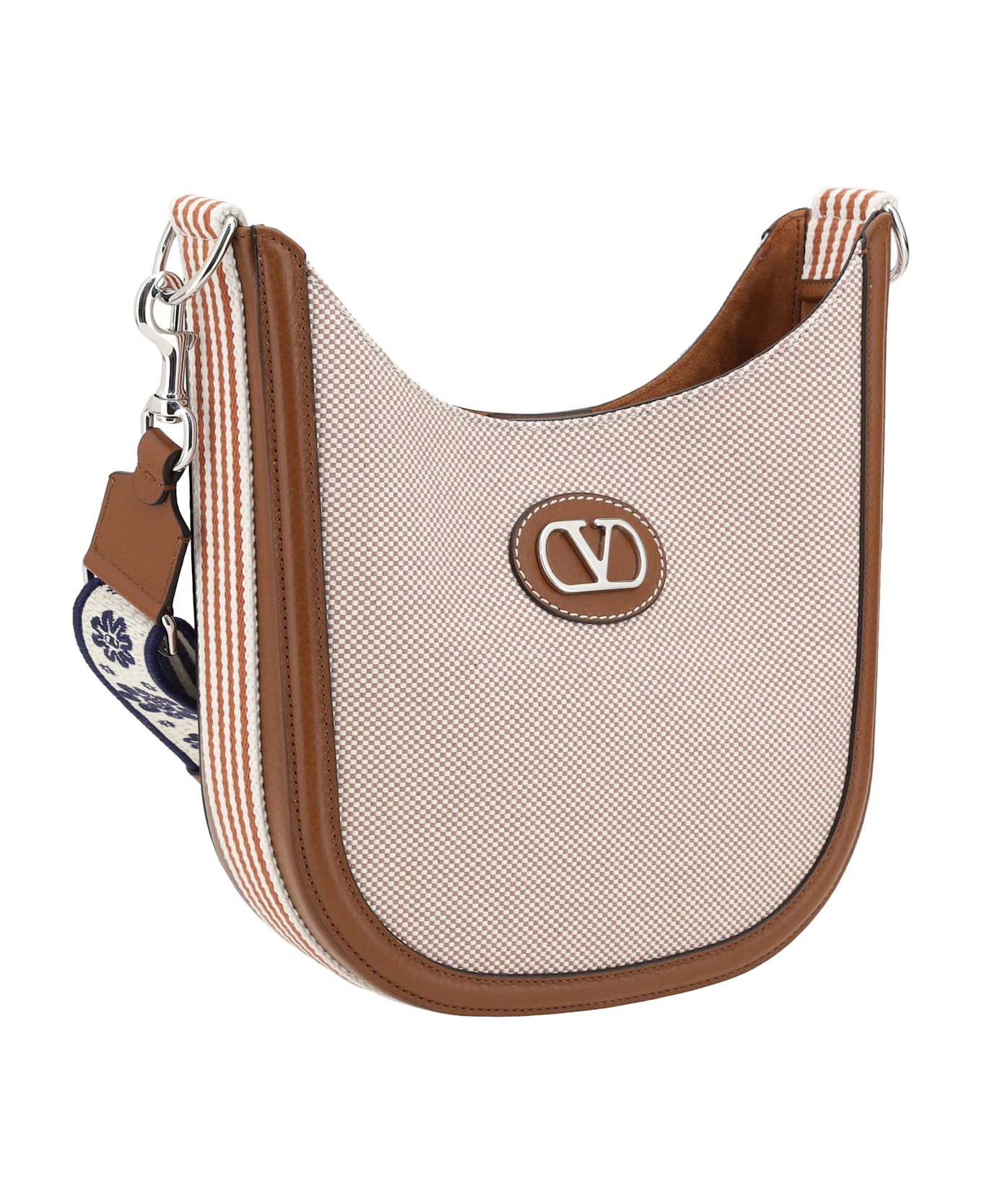 Valentino Garavani Vlogo Shoulder Bag - Nat-tobacco/sel/bia-t.di Moro/ivory-navy