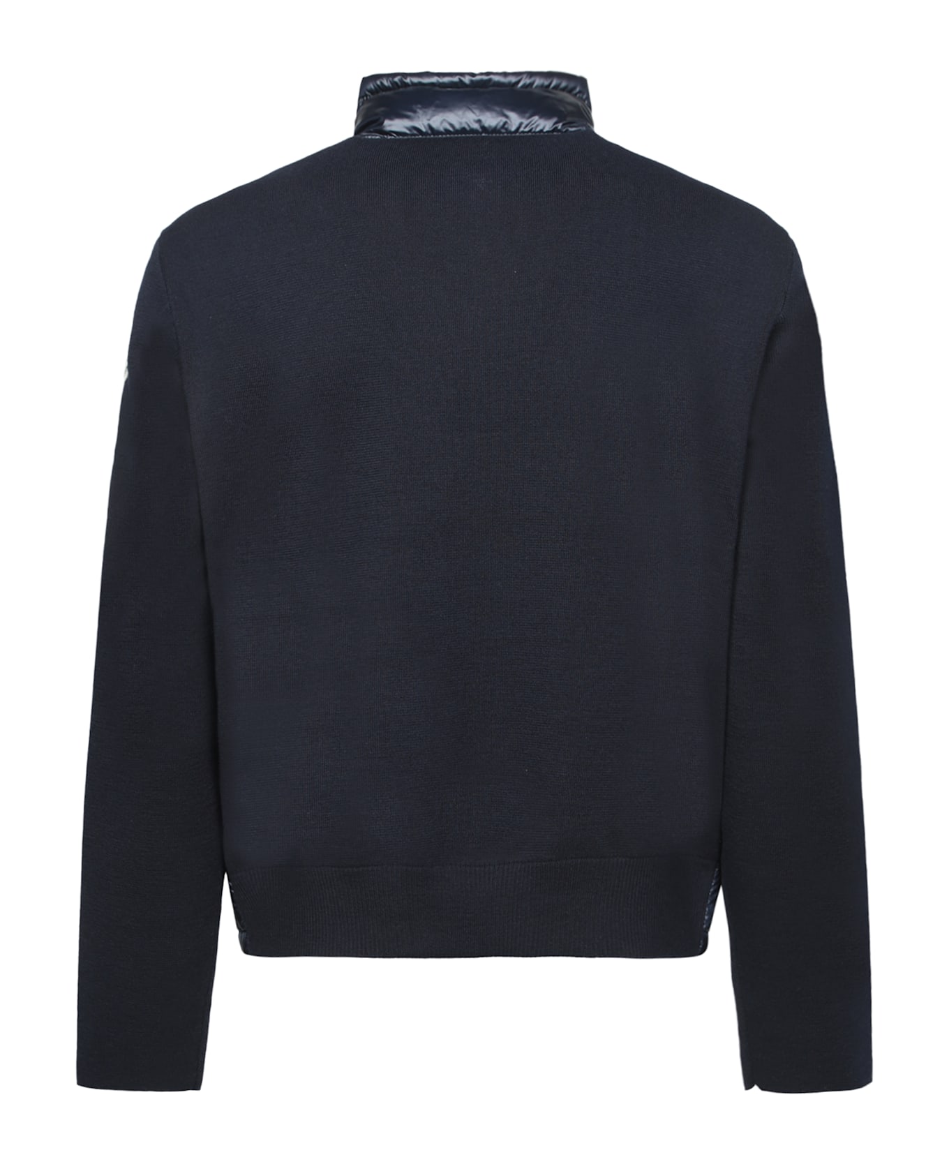 Moncler Zip Up Navy Cardigan Down Jacket - Blue