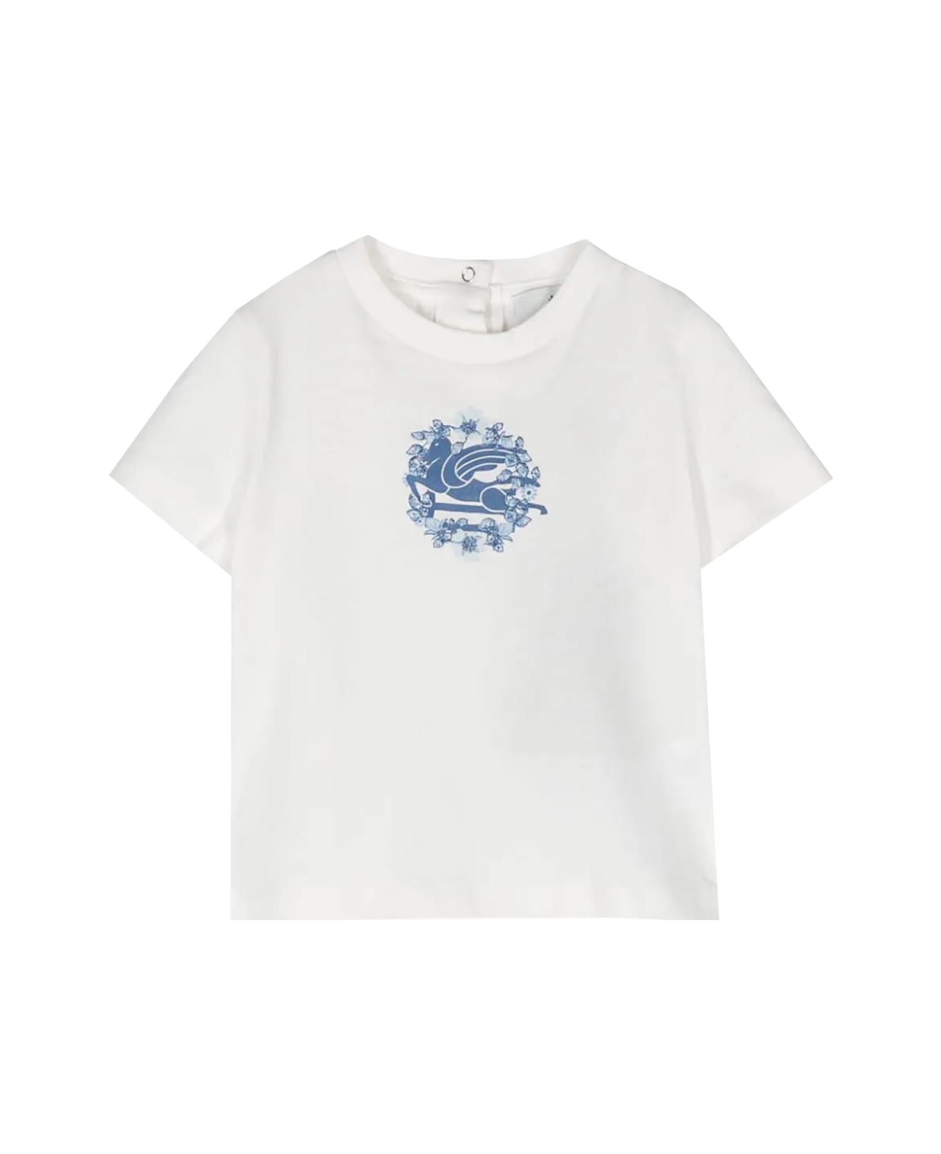 Etro T-shirt With Pegaso And Paisley - White