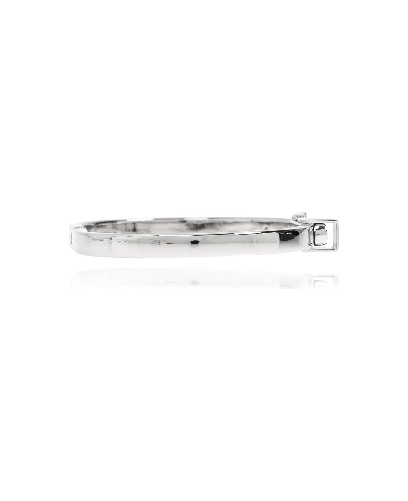 Saint Laurent Logo Engraved Buckle Bracelet - Palladium