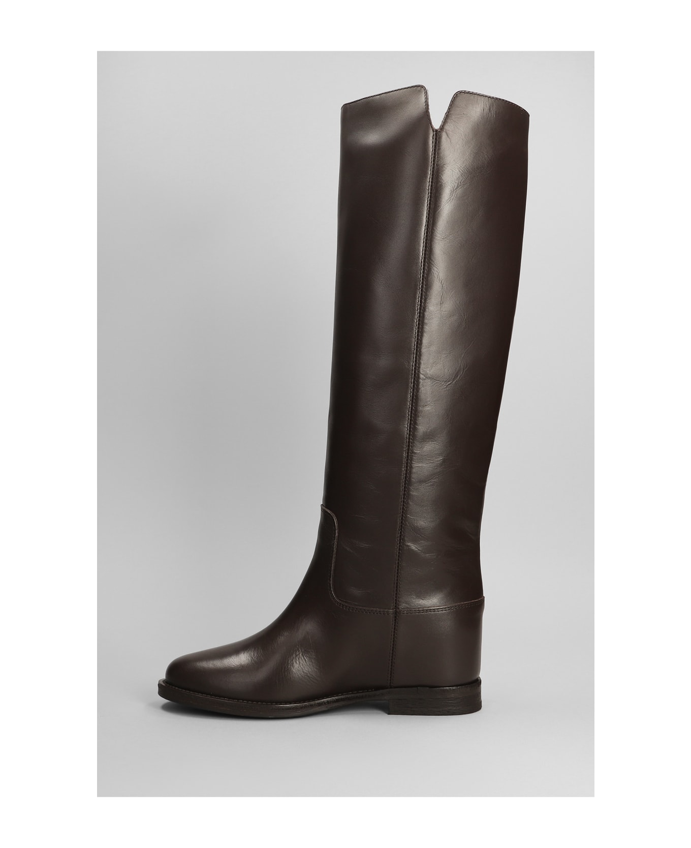 Via Roma 15 In Dark Brown Leather - dark brown