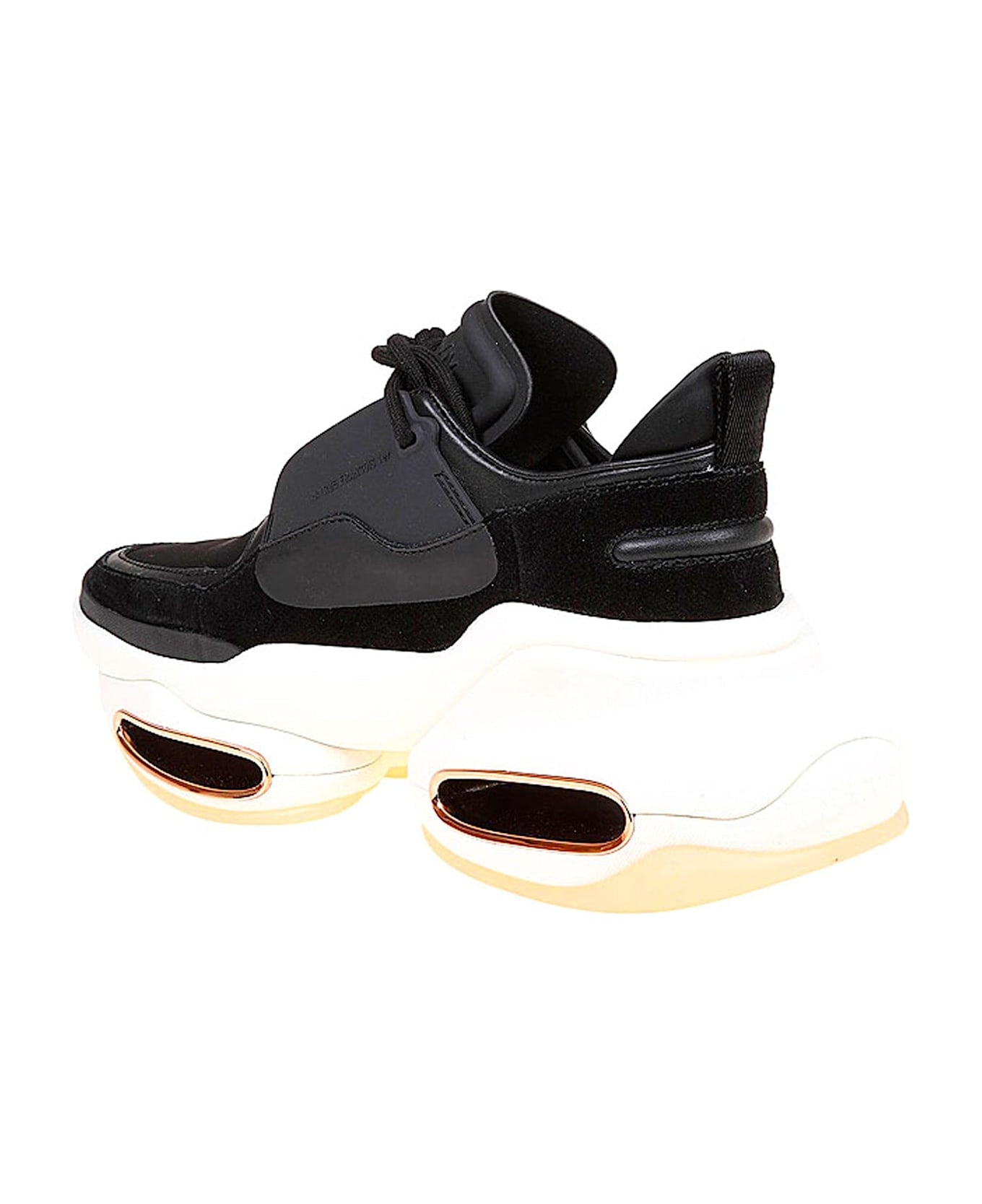 Balmain Leather And Fabric Sneakers - Black