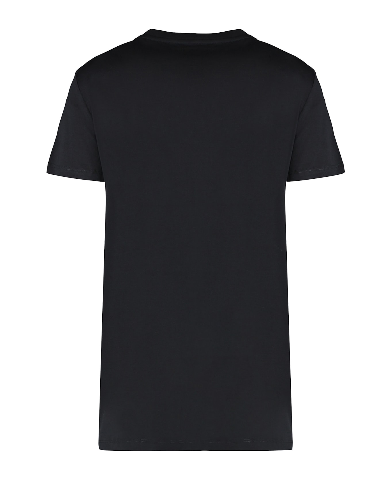 Max Mara Cotton T-shirt With Embroidery - black