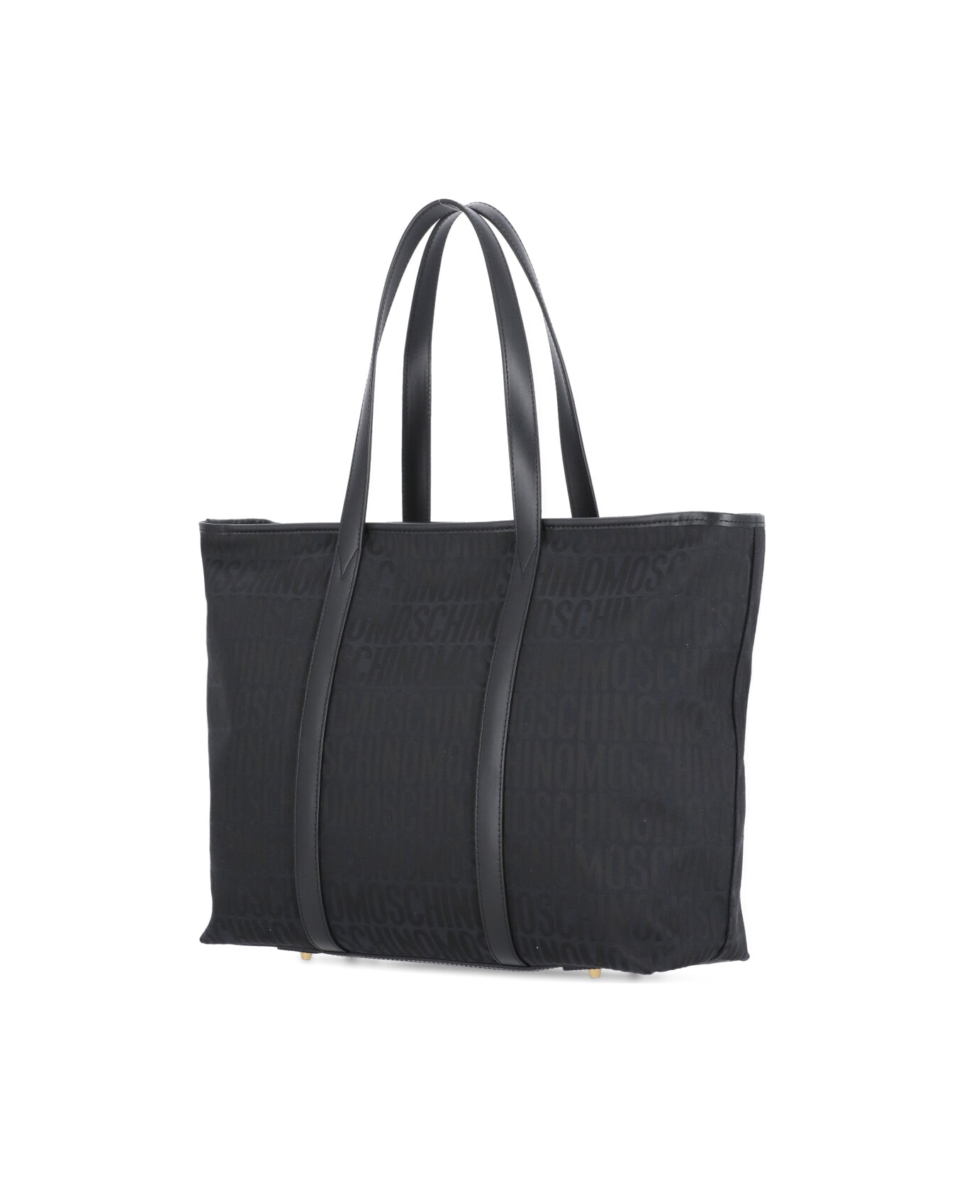 Moschino Shopping Bag With Logo - Fantasia Nero