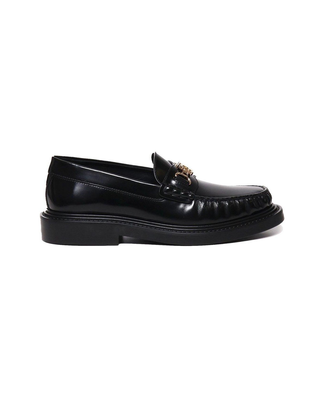 Celine Triomphe Chain Link Loafers - Black