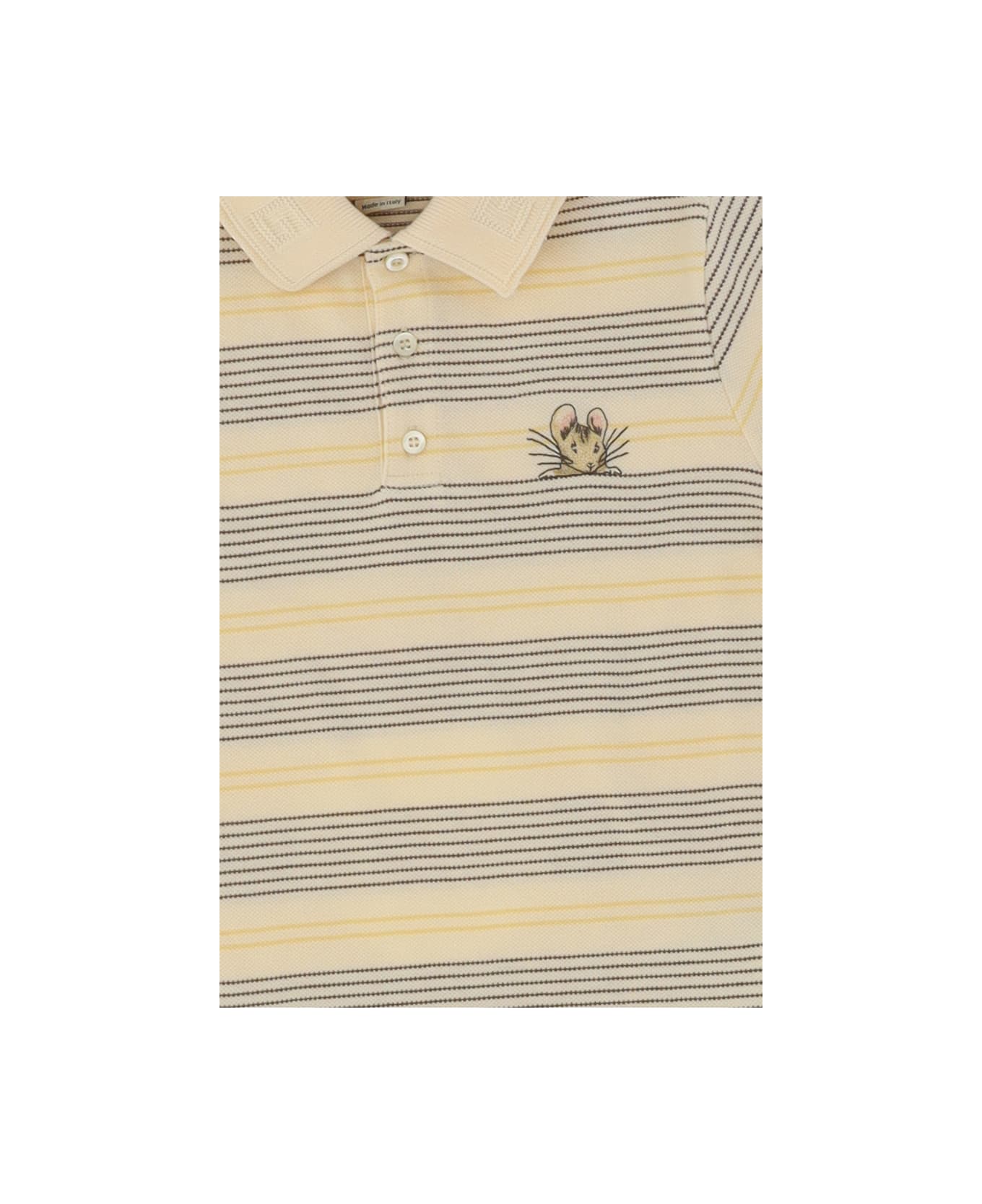 Gucci Polo usb Shirt For Boy - Yellow/brown