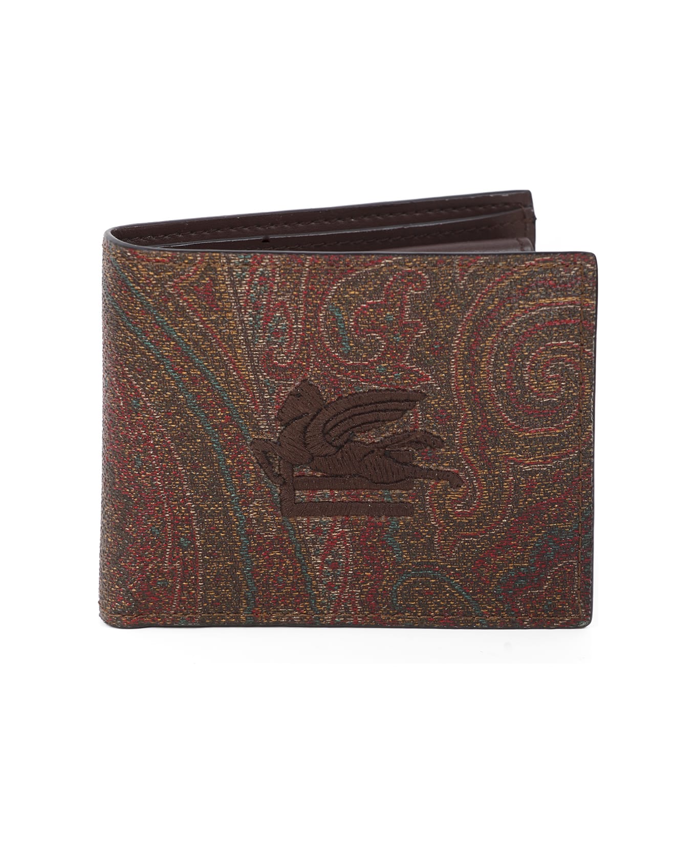 Etro Small Paisley wallet - Marrone