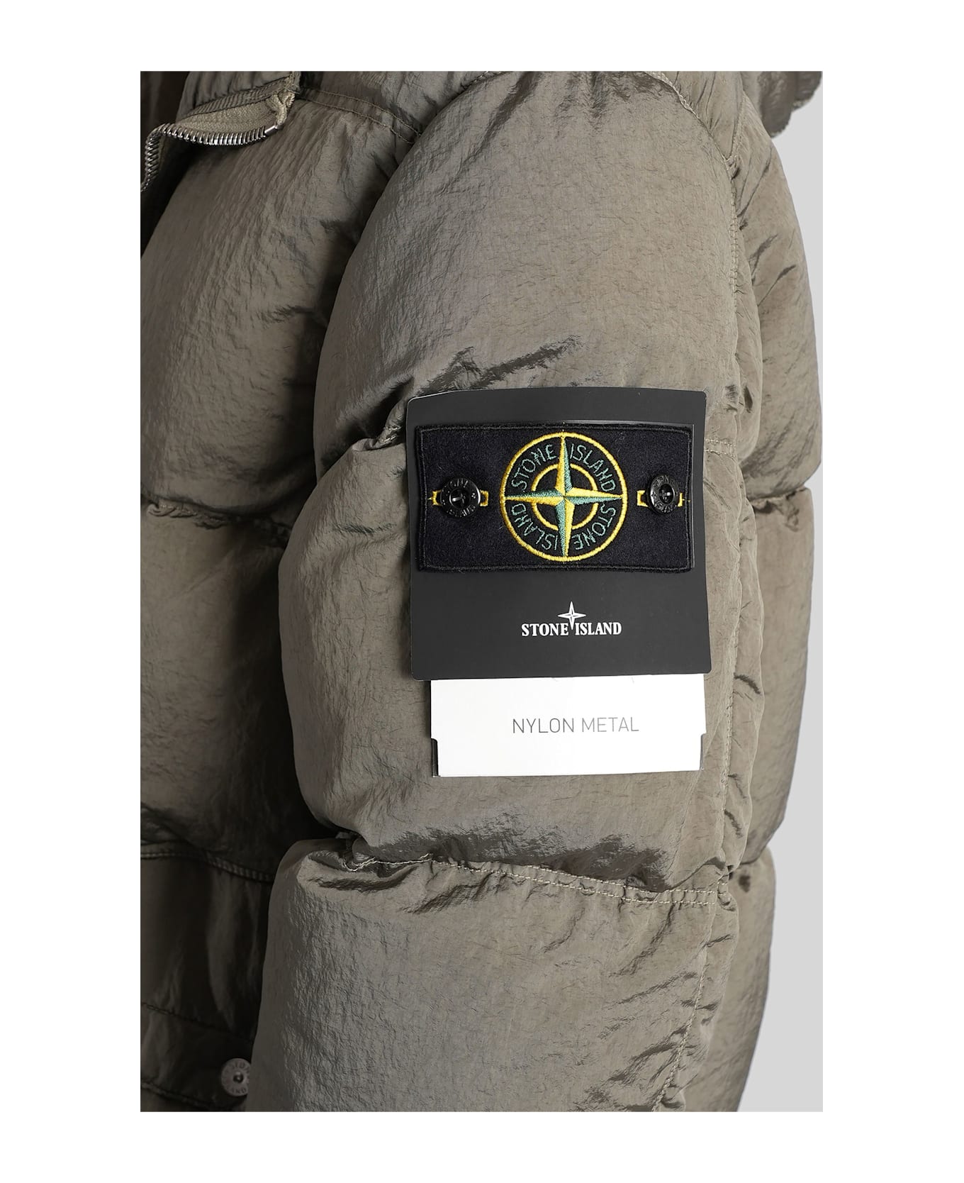 Stone Island Puffer In Green Polyamide - green