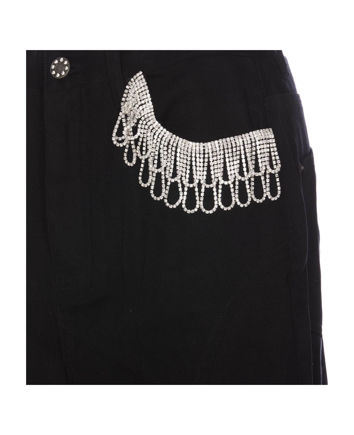 Rotate by Birger Christensen Maxi Denim Skirt - Black スカート