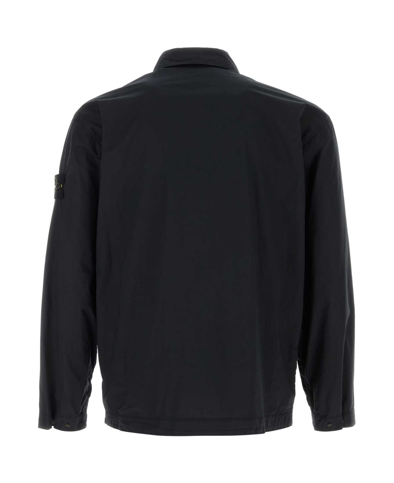 Stone Island Midnight Blue Poplin Shirt - NAVY