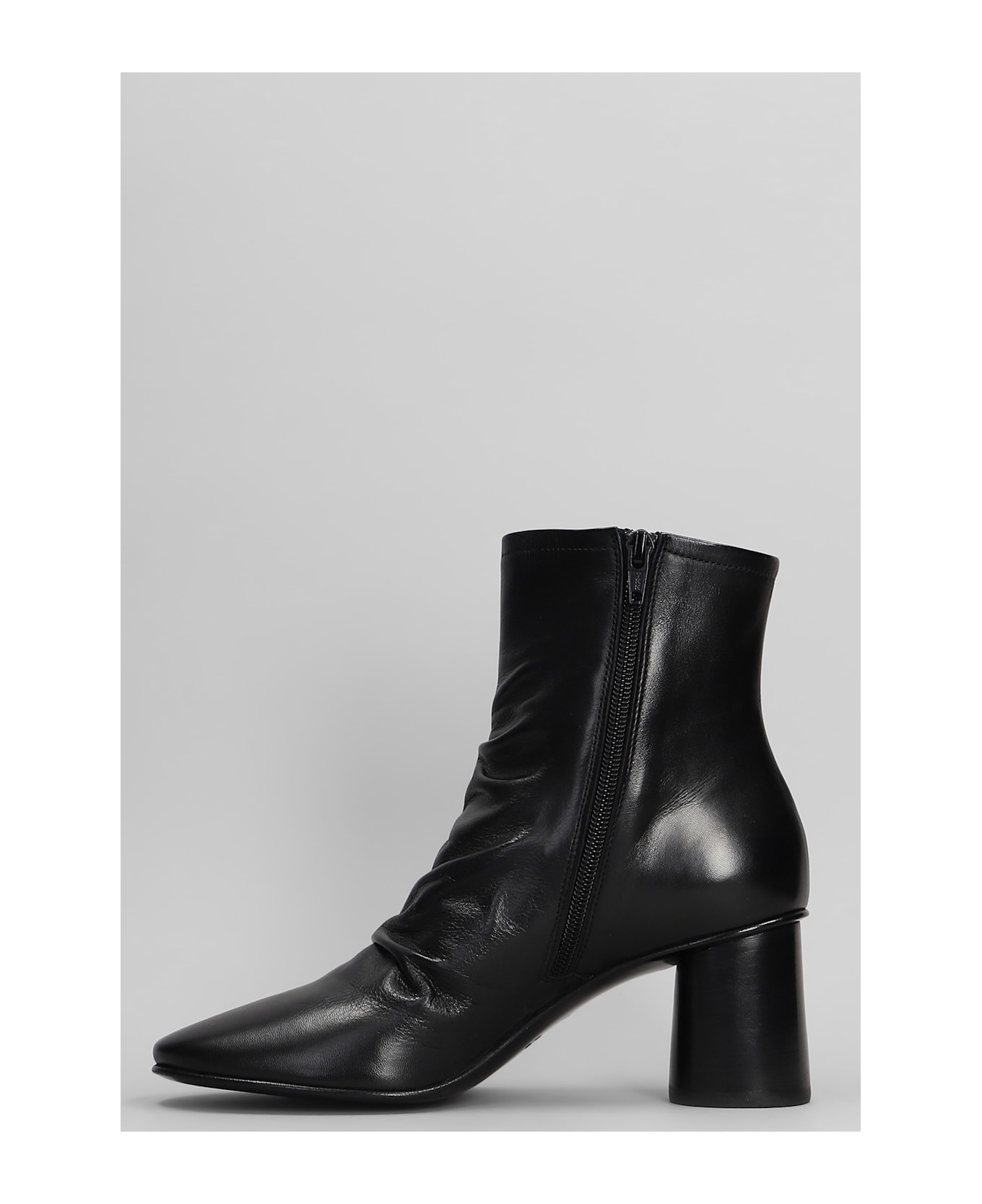 Elena Iachi High Heels Ankle Boots In Black Leather - black