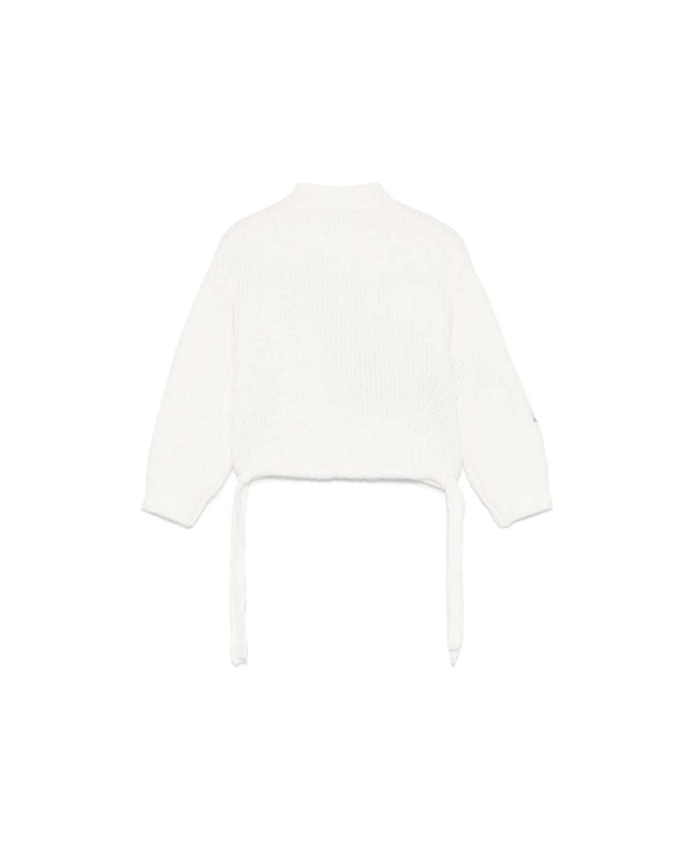 MSGM Maglione Con Logo - White