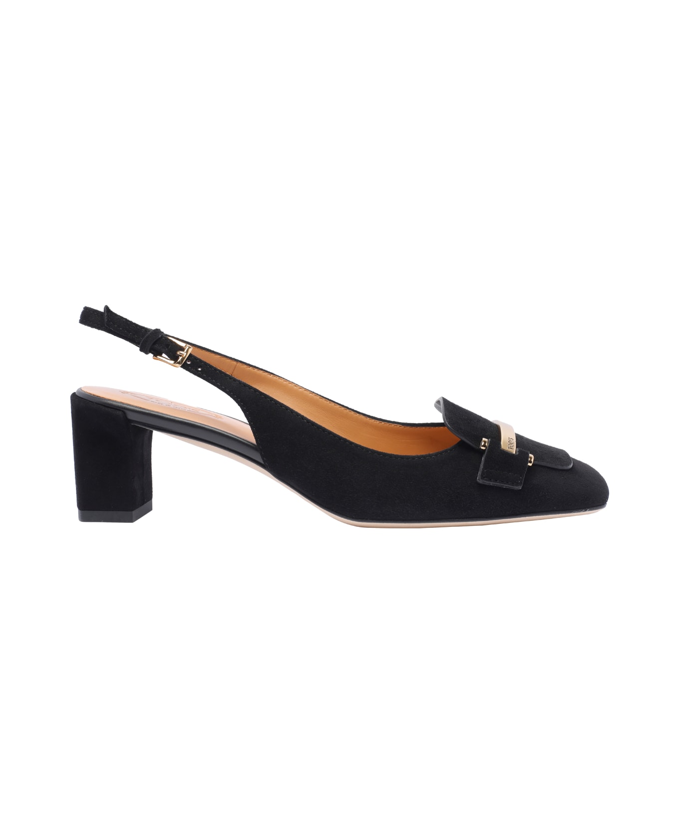 Tod
s Suede Slingback Pumps - Black