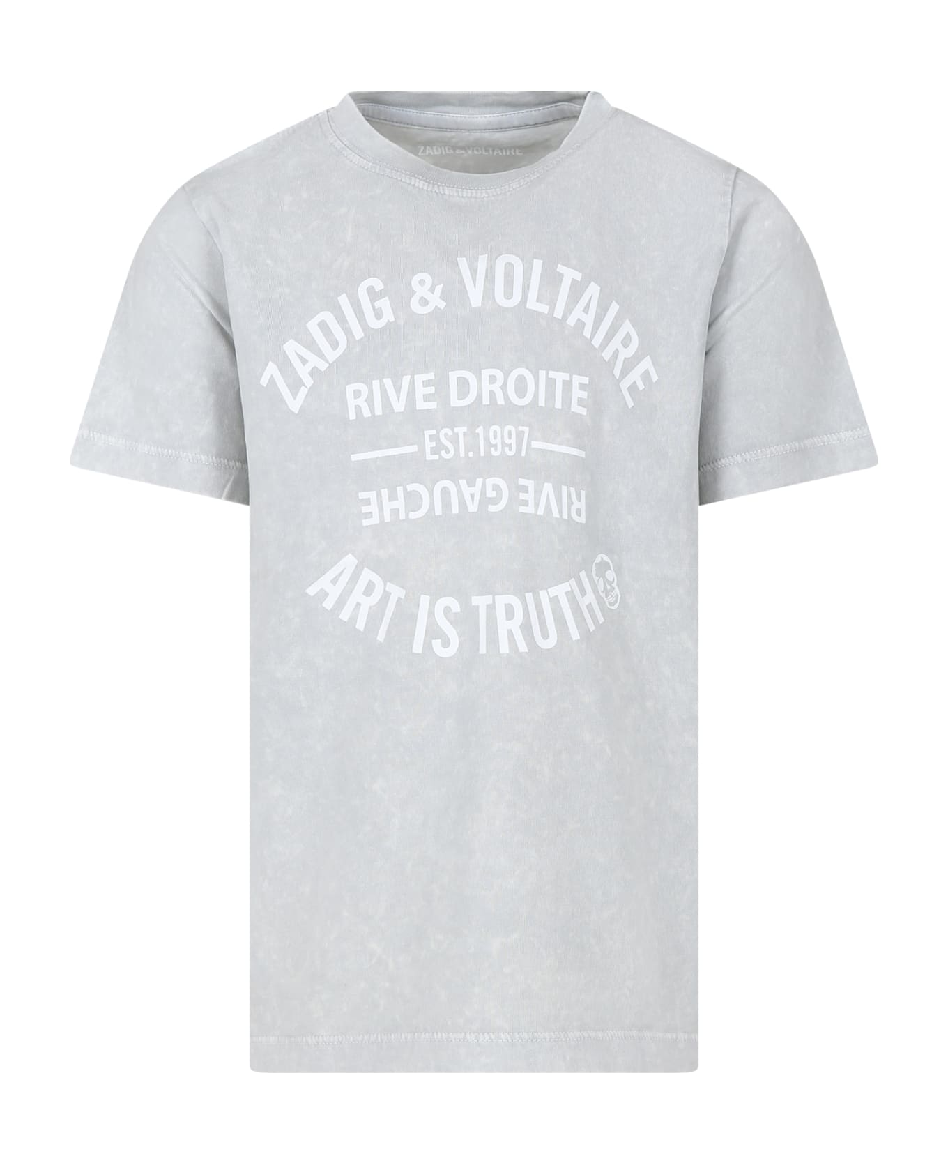 Zadig & Voltaire Gray T-shirt For Boy With Logo - Grey