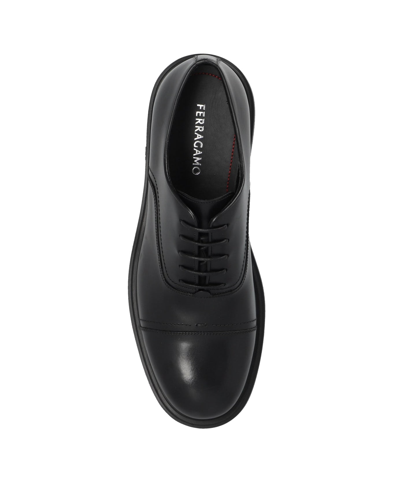 Ferragamo Leather Oxford - Black
