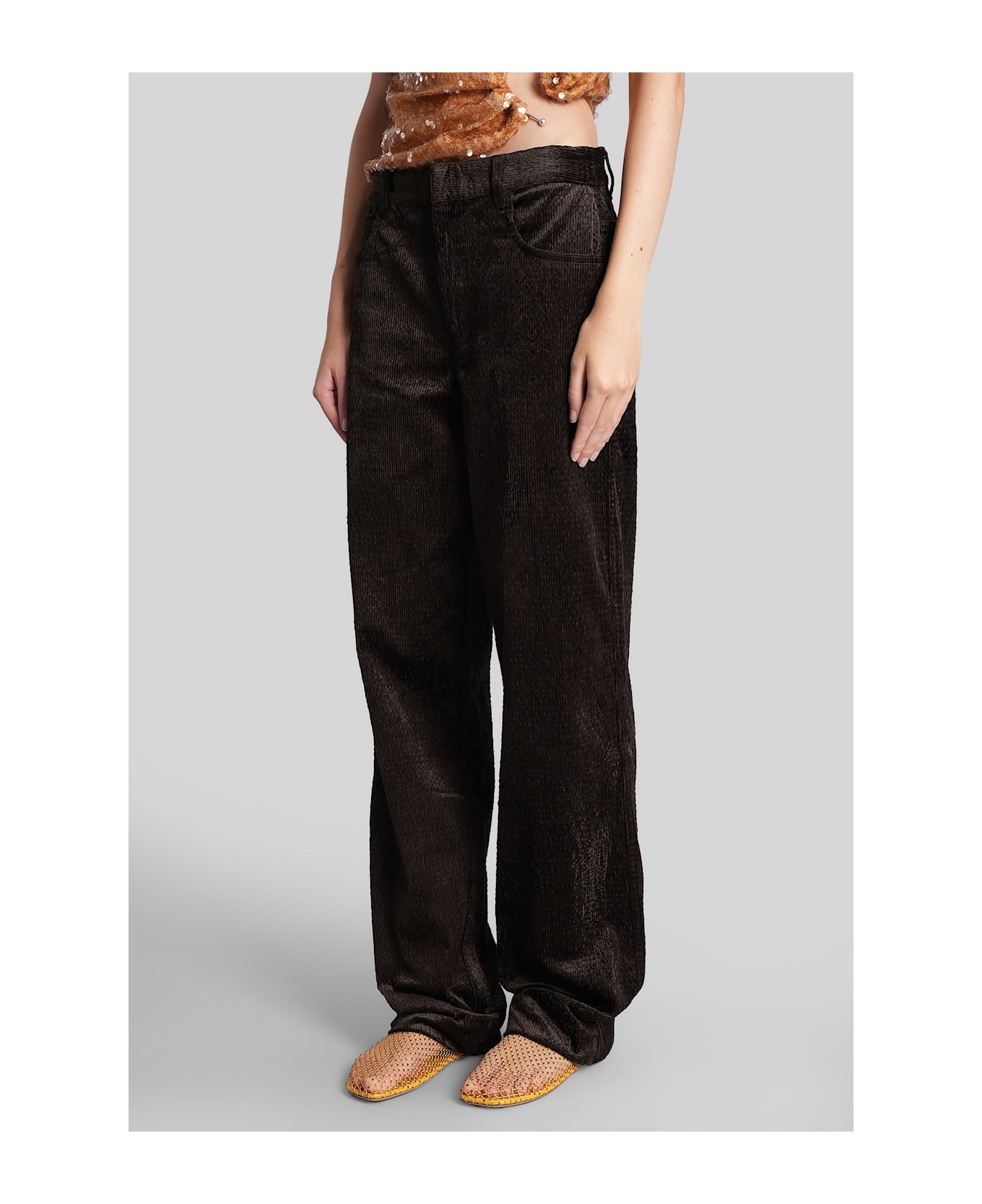 Christopher Esber Pants In Brown Cotton - brown