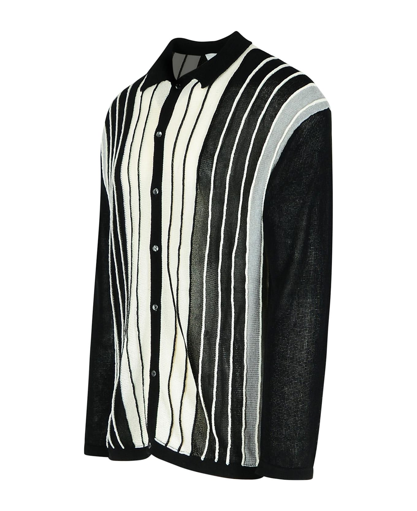 Laneus Black Viscose Blend Sweater - BLACK/NEUTRALS