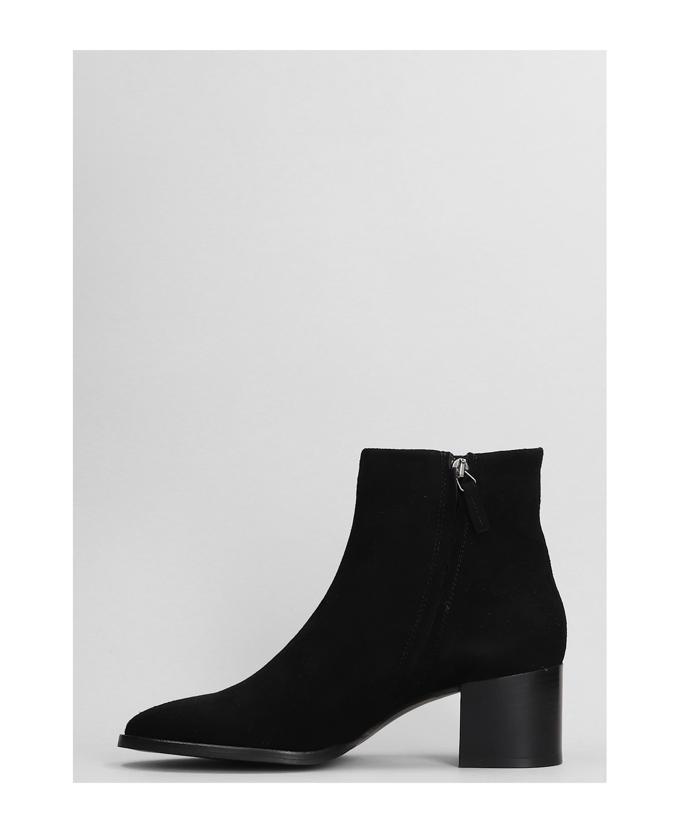 Julie Dee High Heels Ankle Boots In Black Suede - black