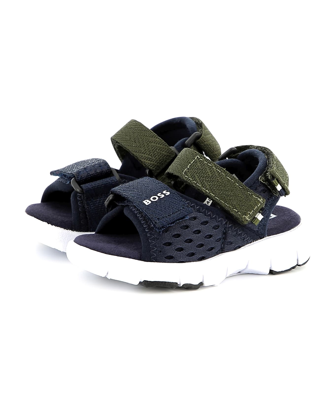 Hugo Boss Sandali Con Stampa - Blue