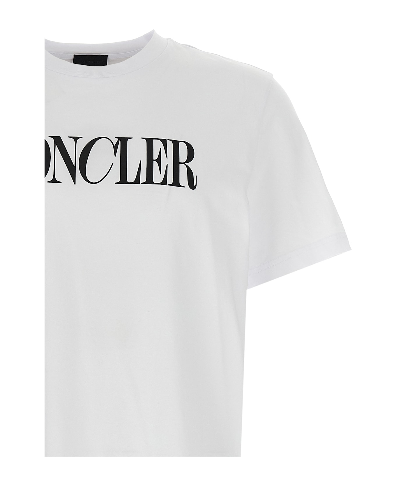 Moncler Logo Print T-shirt - White/Black