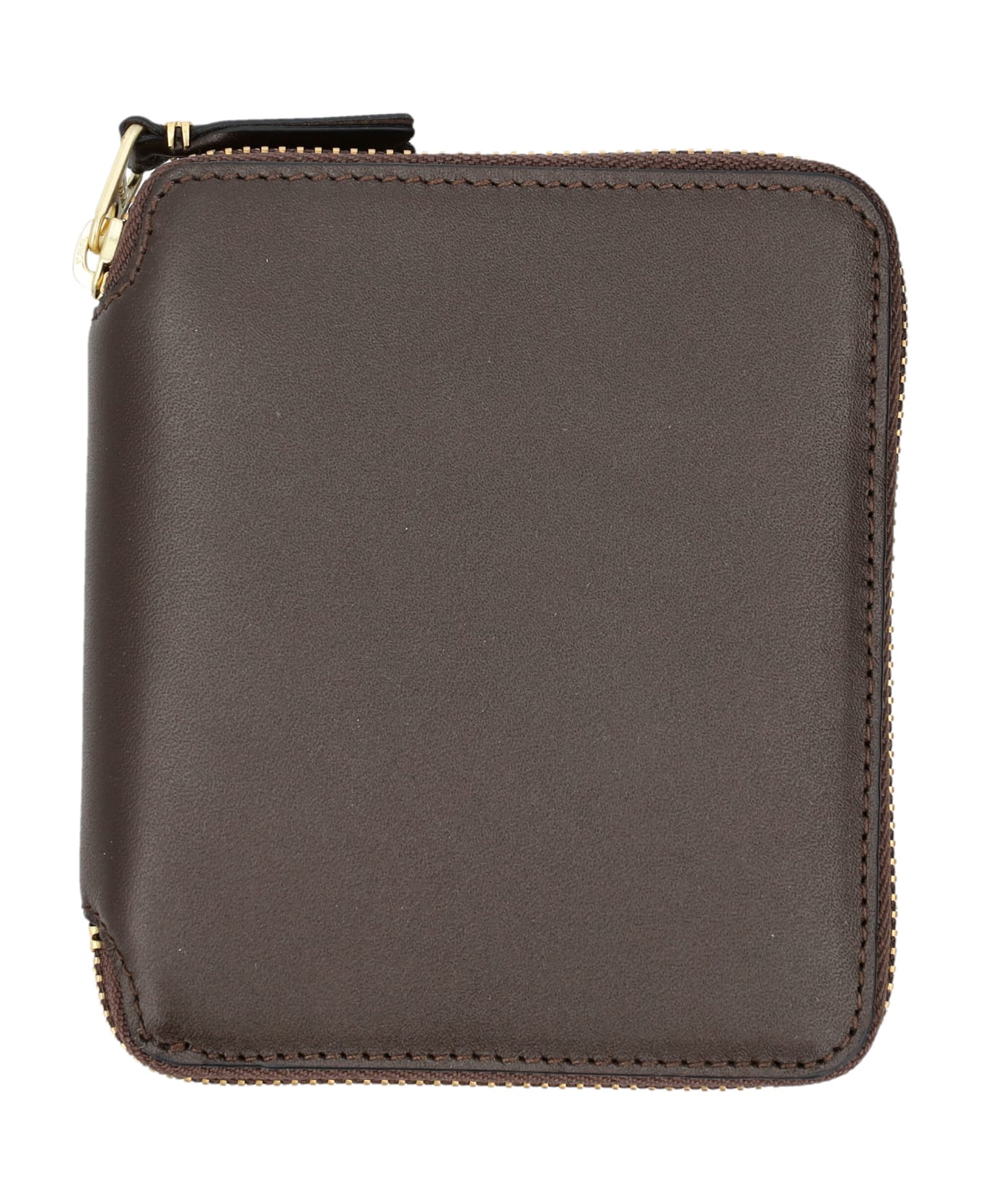 Comme des Garçons Wallet Vertical Zip Around Wallet - BROWN