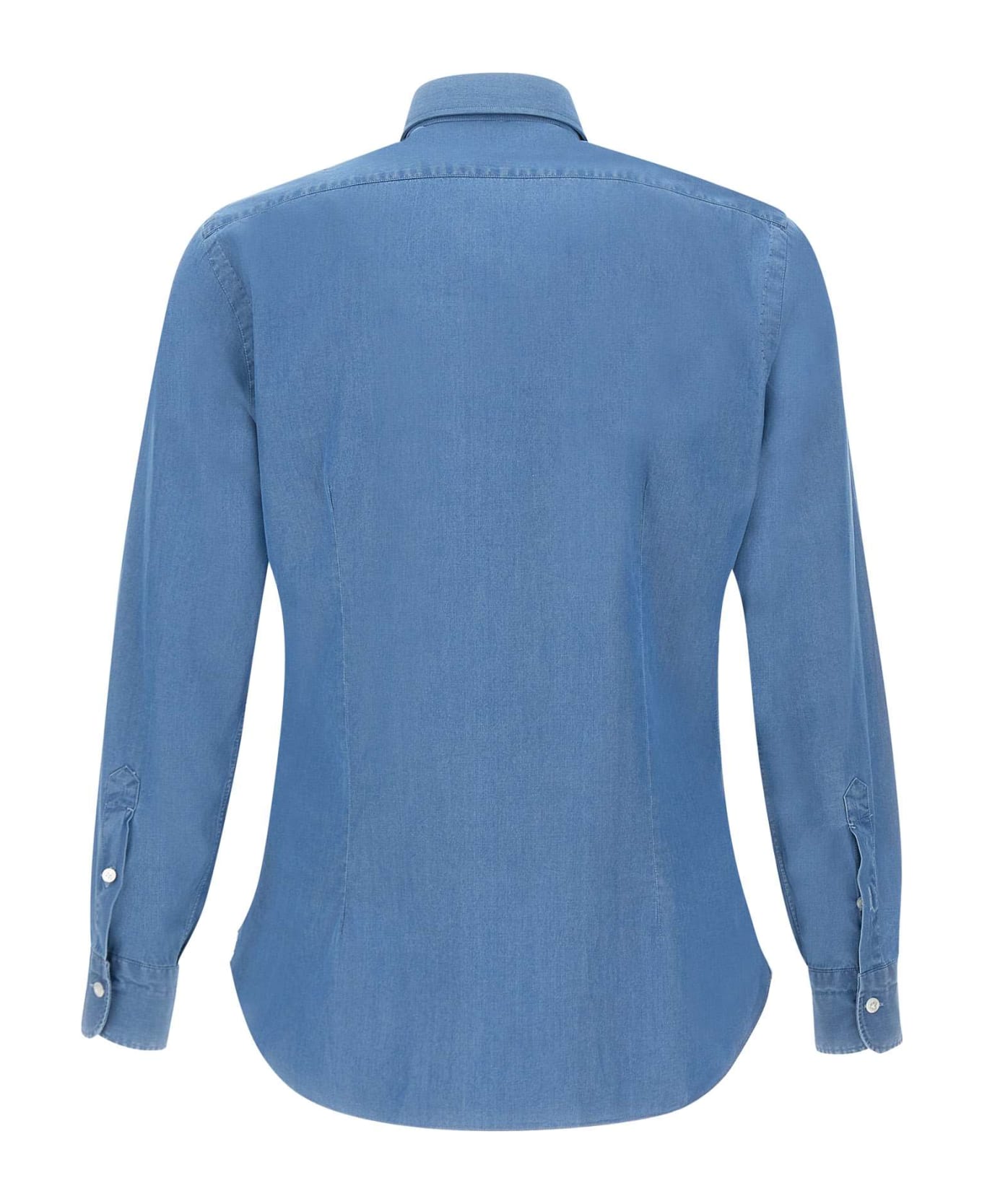 Barba Napoli "dandy Life" Cotton Shirt - BLUE シャツ