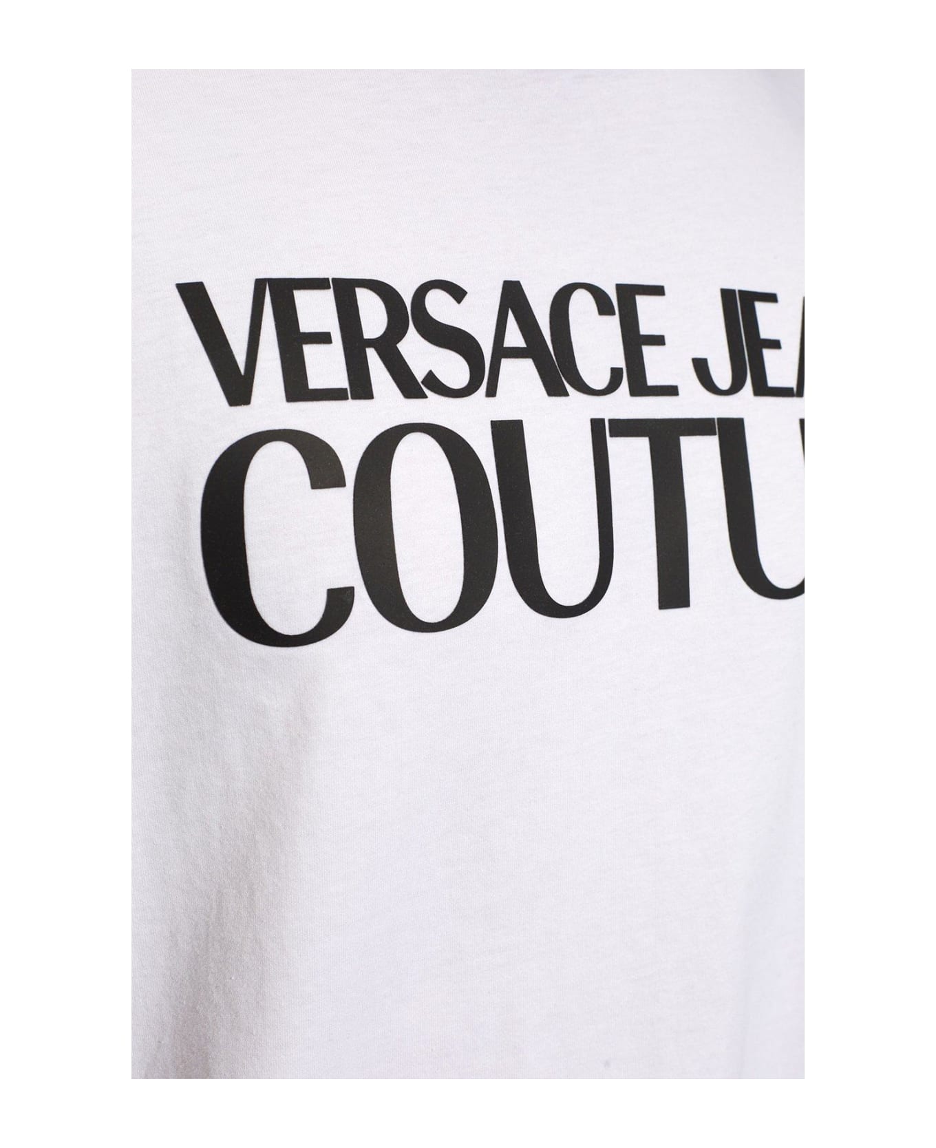 Versace Jeans Couture Logo Printed Crewneck T-shirt - White