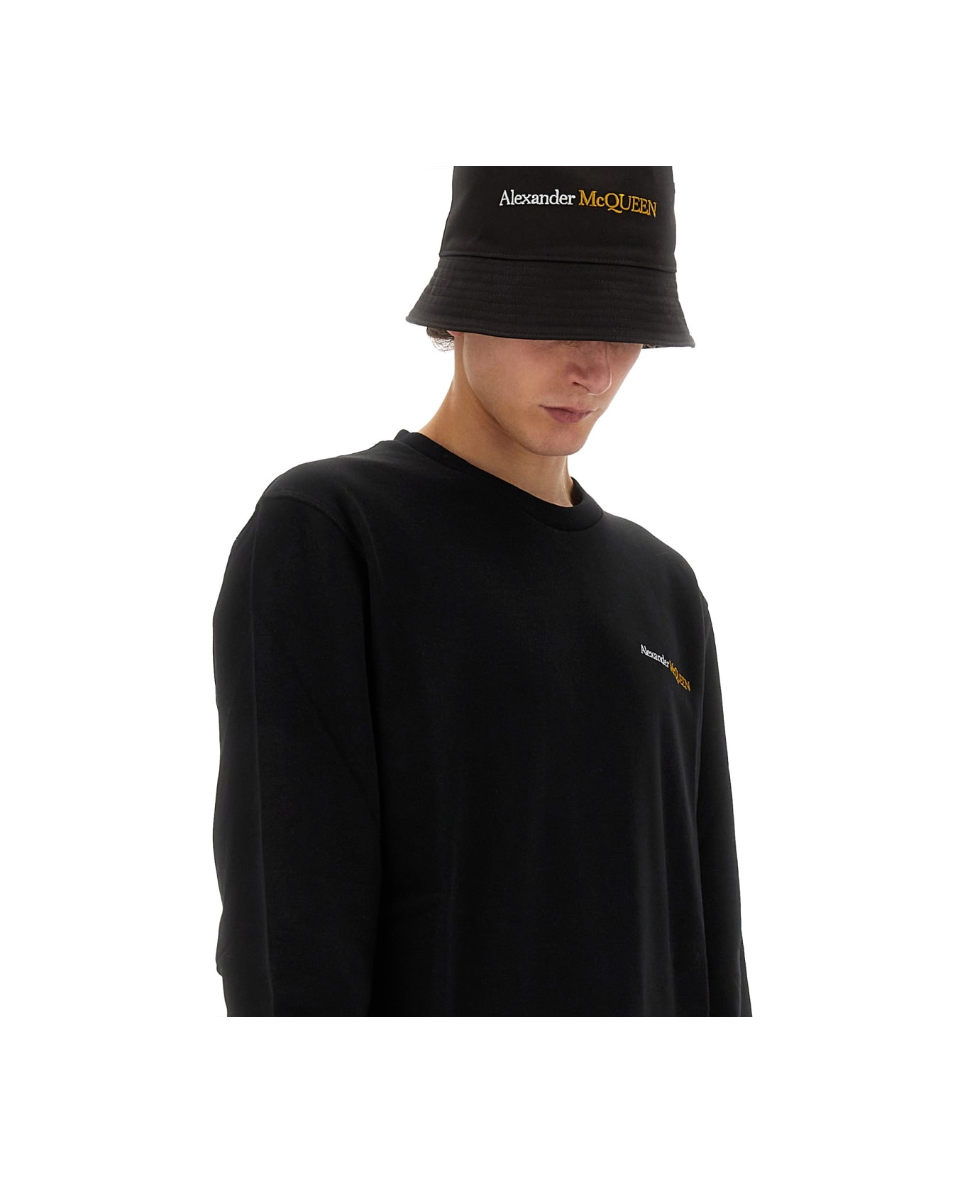 Alexander McQueen Sweatshirt With Logo - BLACK