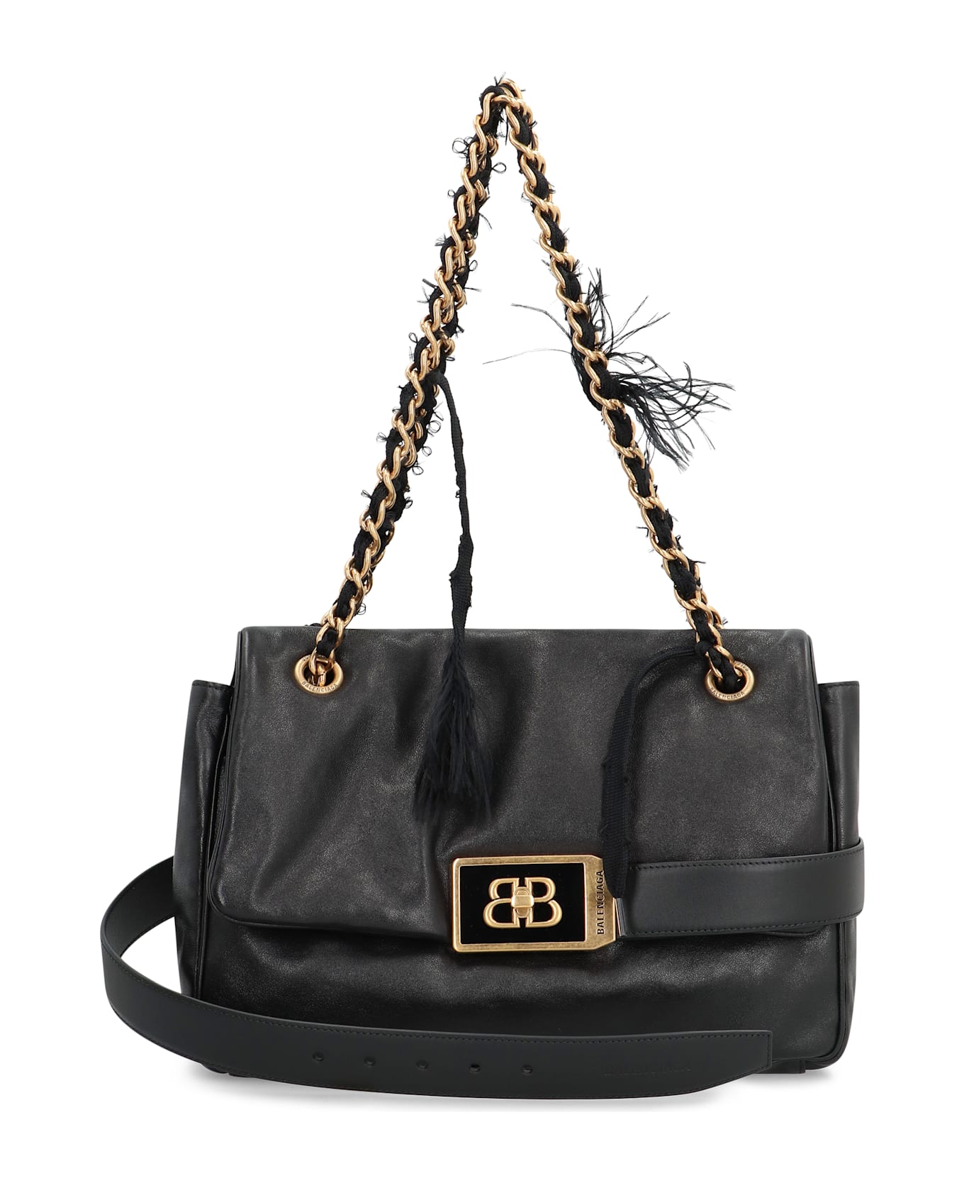Balenciaga Modu Leather Crossbody Bag - Black