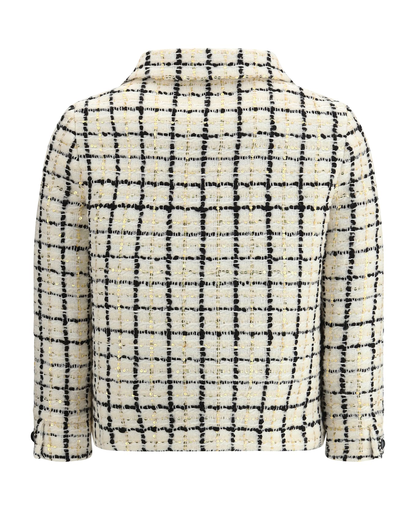 Valentino Sequined Tweed Jacket - Avorio/nero/oro