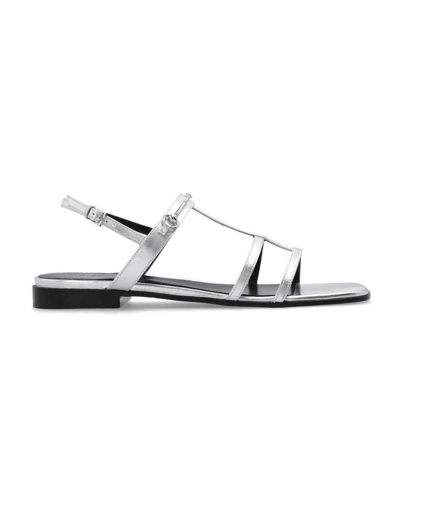 Gucci Leather Sandals - Silver サンダル