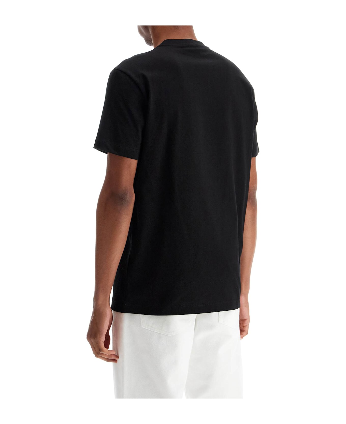 Versace 'medusa Gallery Embroidered T-shirt - BLACK (Black)