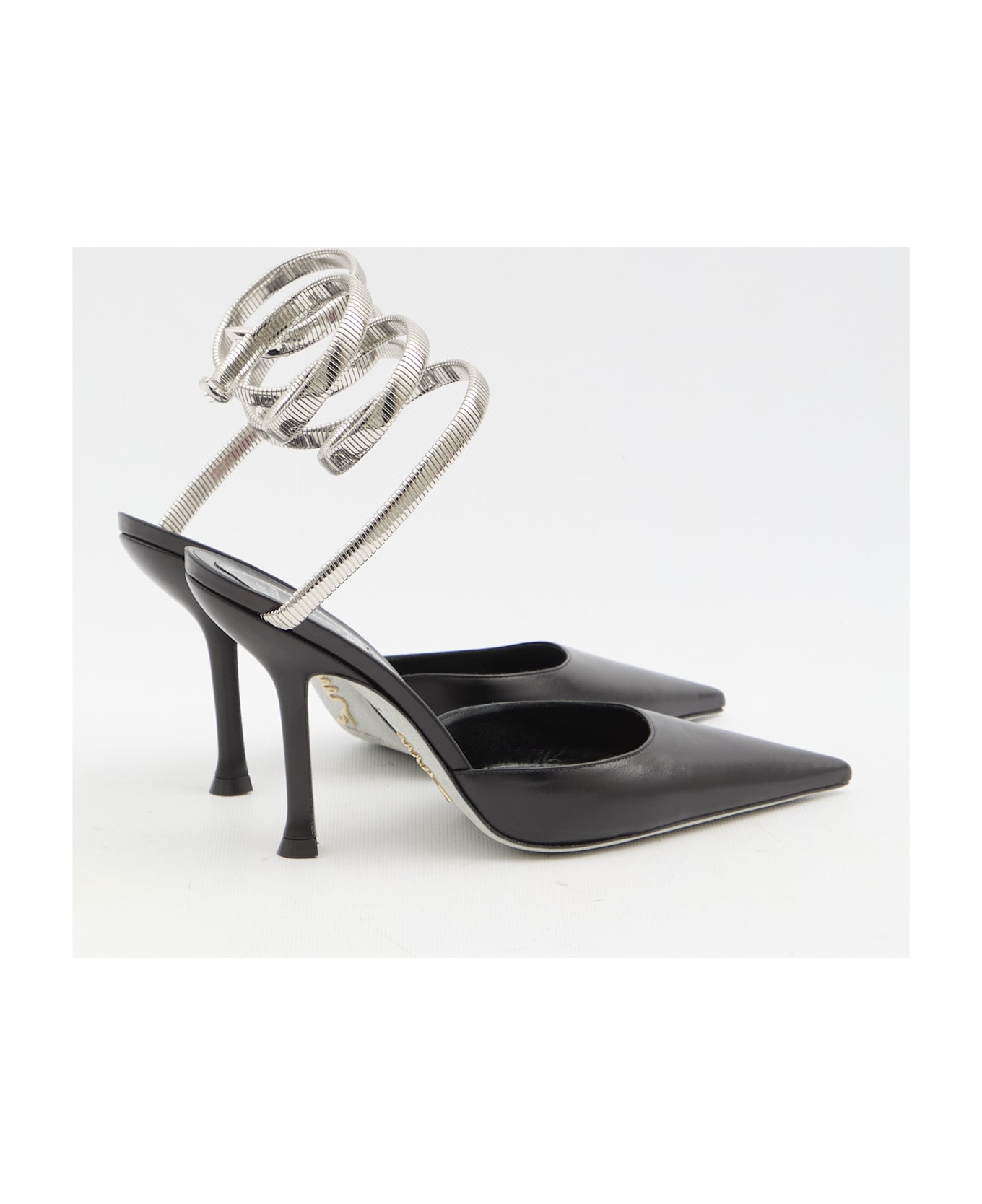 René Caovilla Juniper 105 Pumps - BLACK ハイヒール