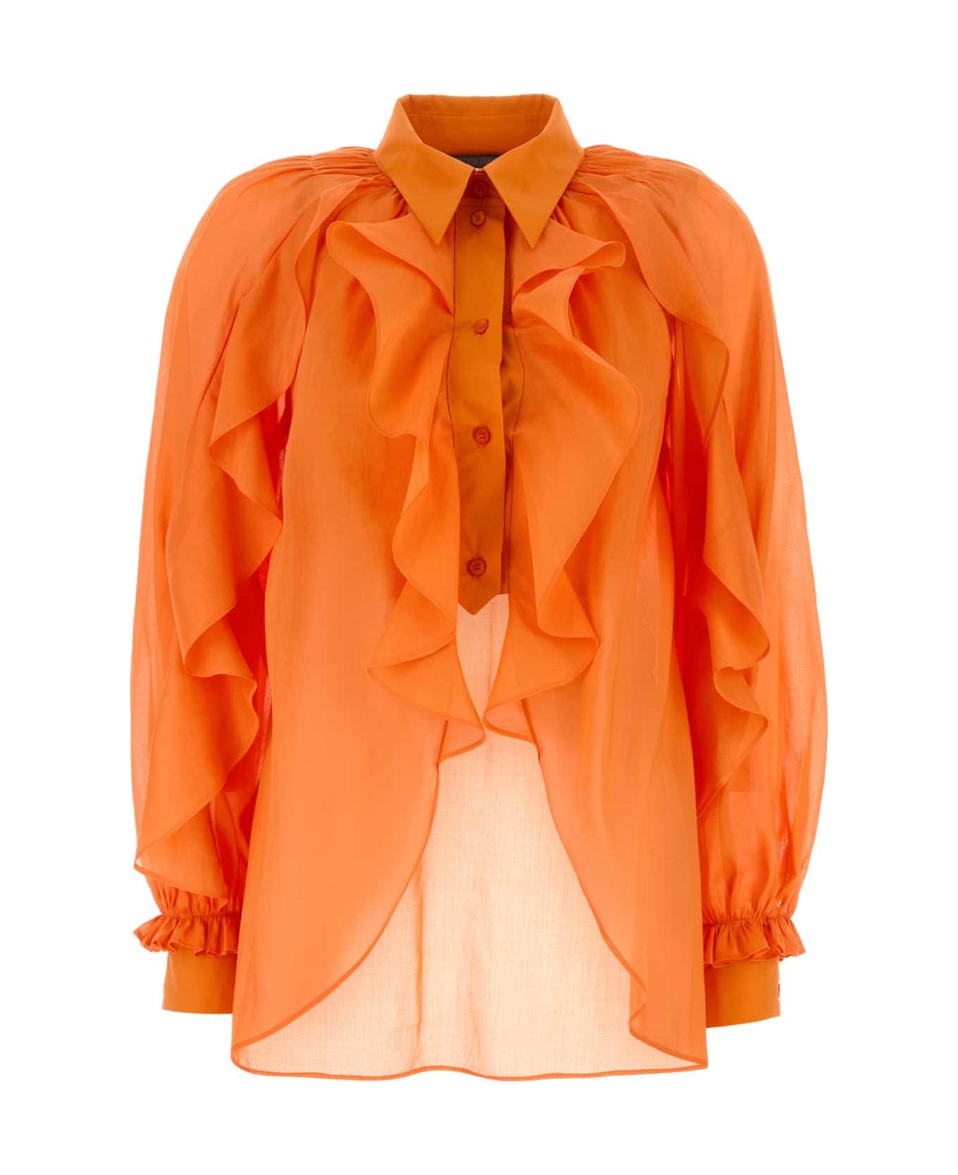 Alberta Ferretti Orange Cotton Shirt - ARANCIO
