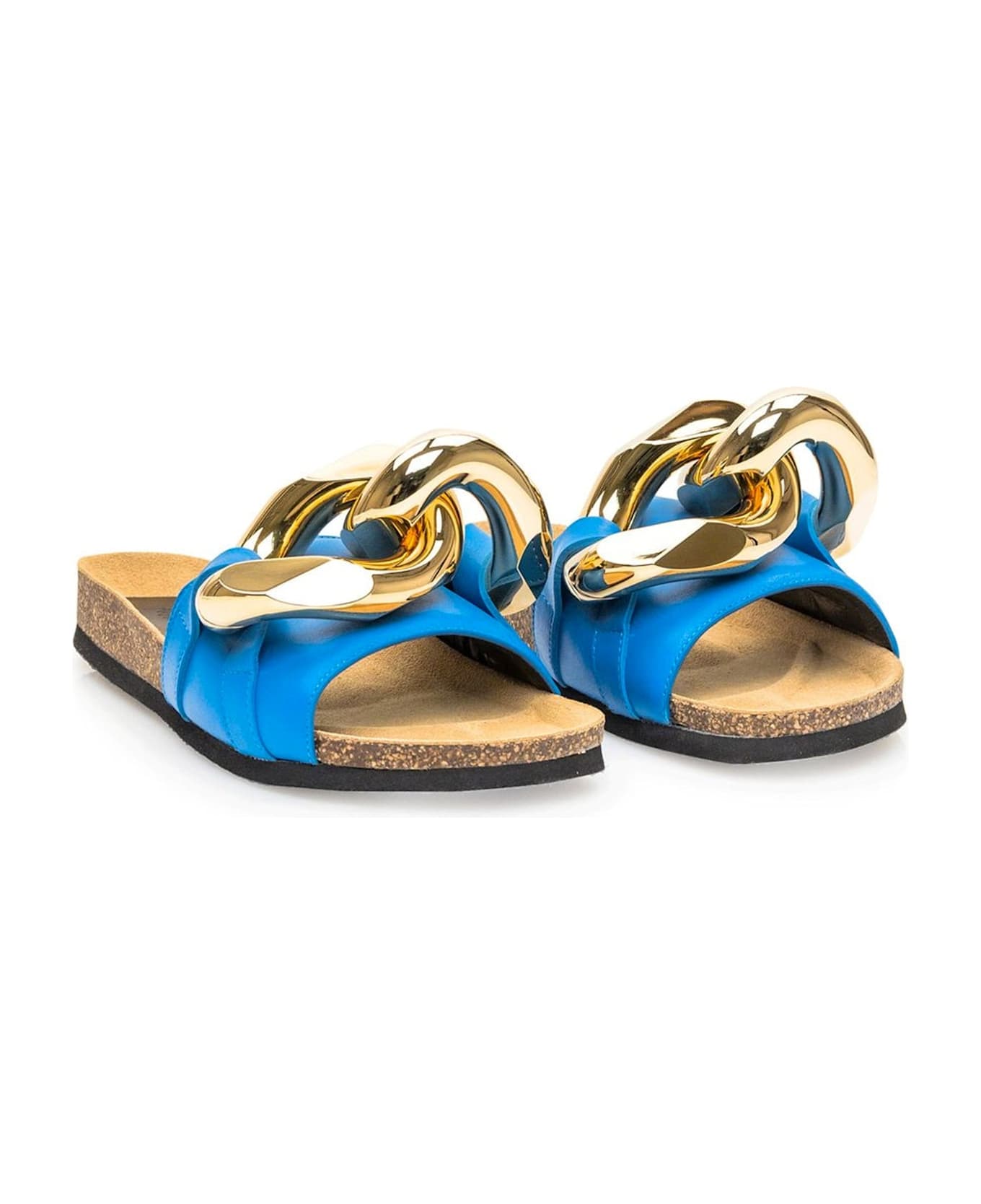 J.W. Anderson Leather Flat Sandals - Blue
