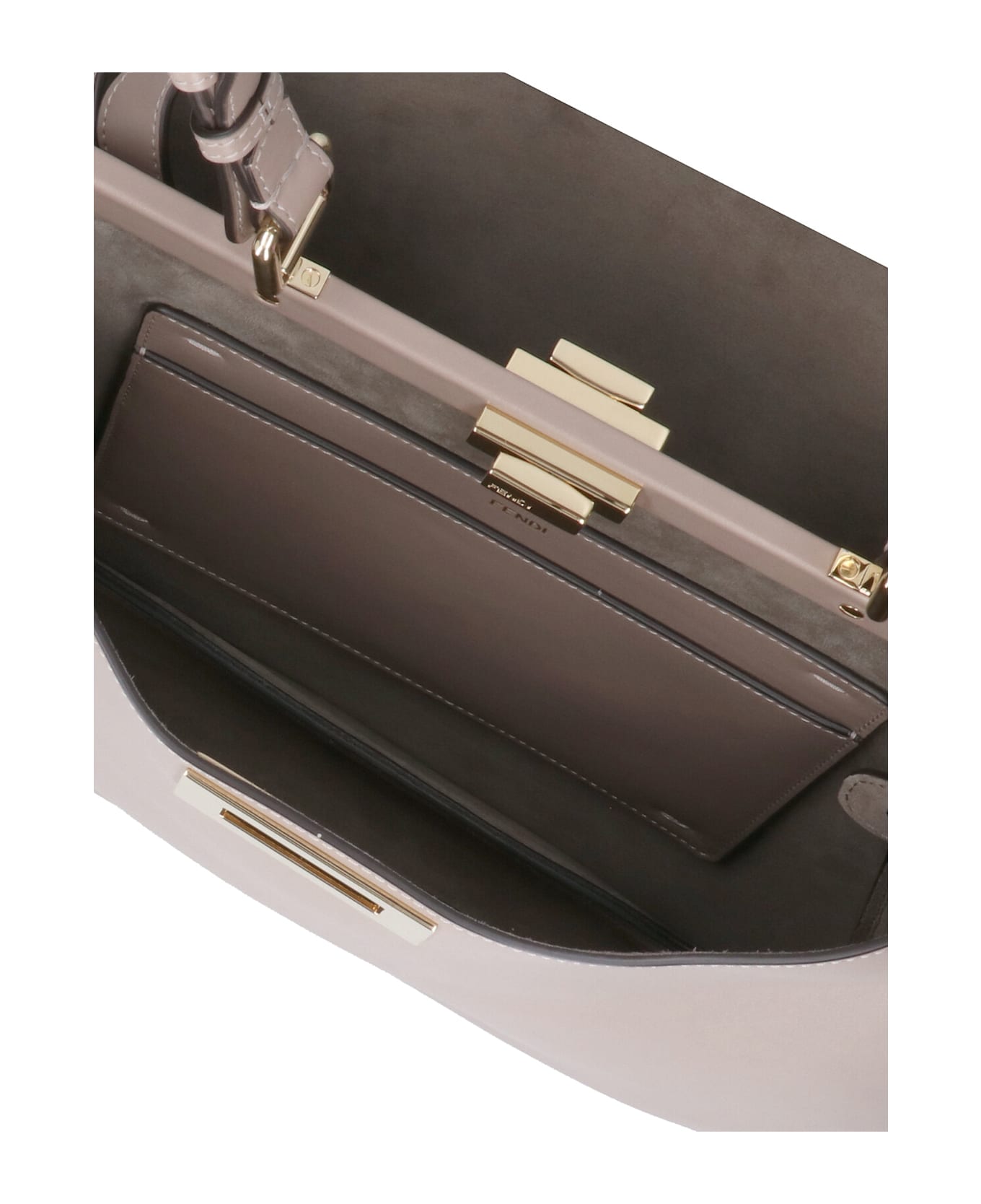 Fendi 
peekaboo Soft
 Large Shoulder Bag - Taupe