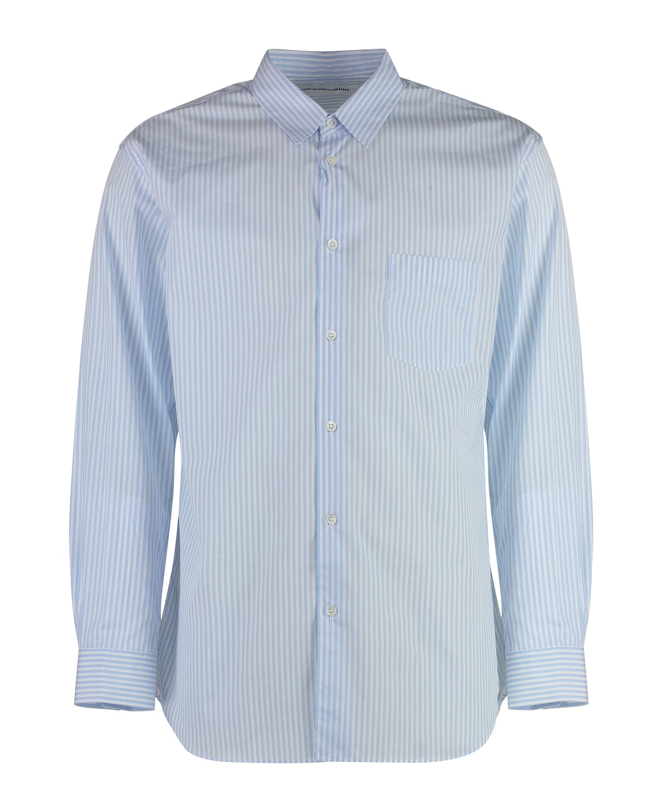 Comme des Garçons Shirt Striped Cotton Shirt - Light Blue