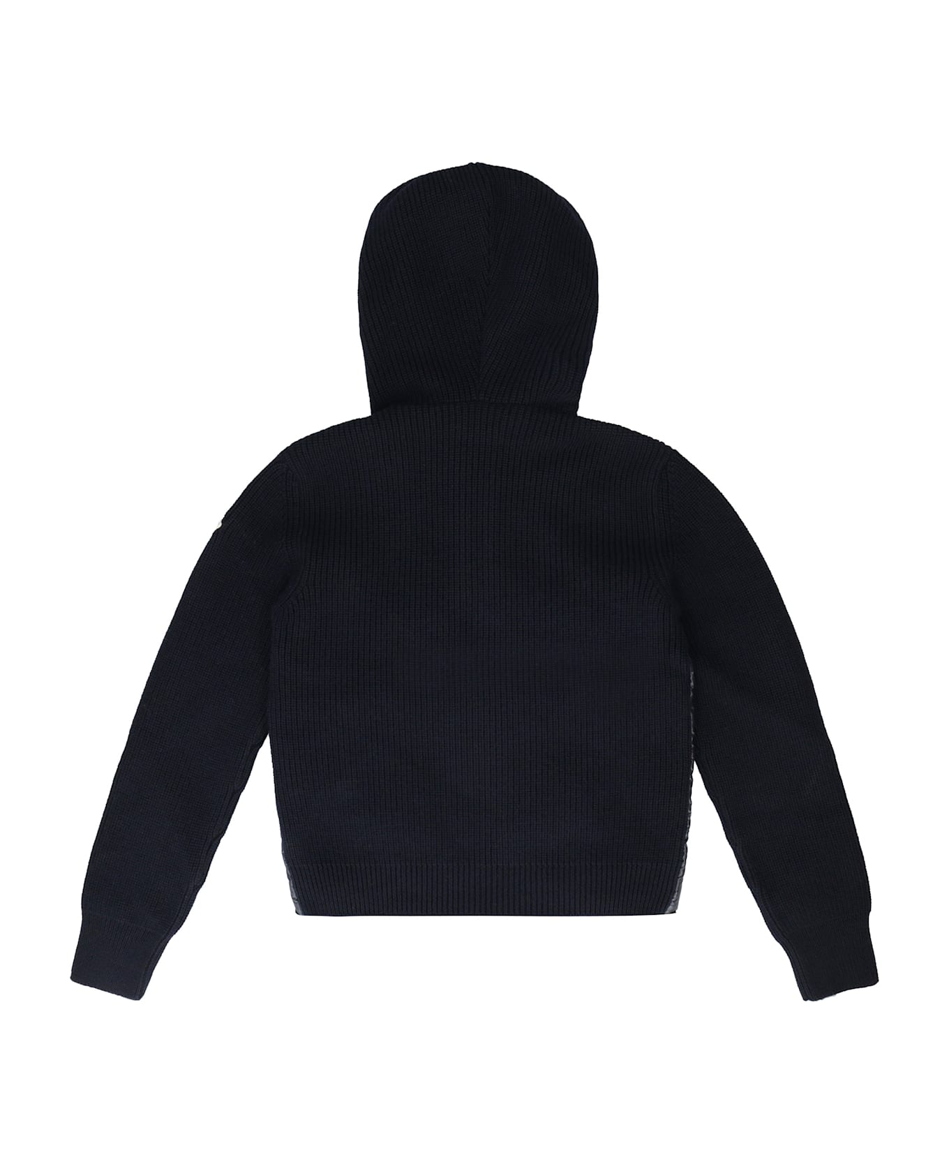 Moncler Cardigan With Padded Front Panel - blue