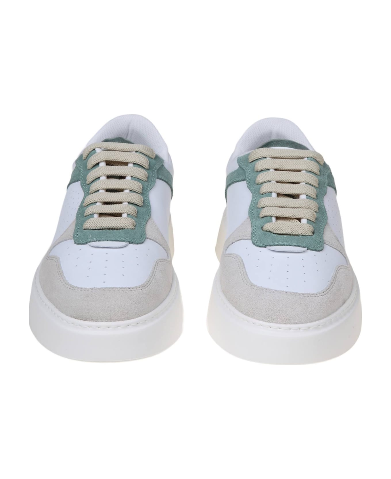Furla Sneaker Basic Model In Multicolored Synthetic Leather - White
