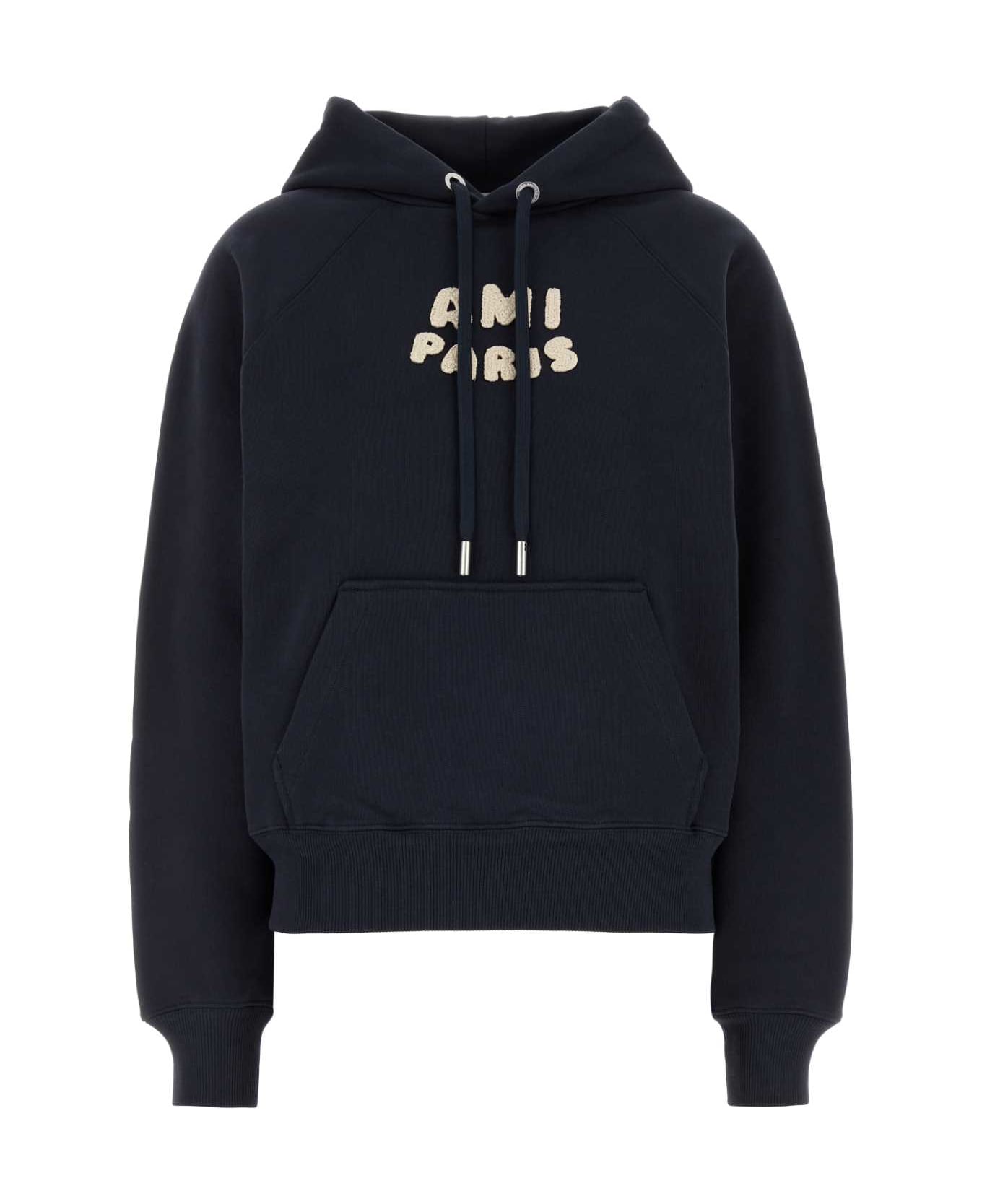 Ami Alexandre Mattiussi Navy Blue Cotton Sweatshirt - NAVYBLUE